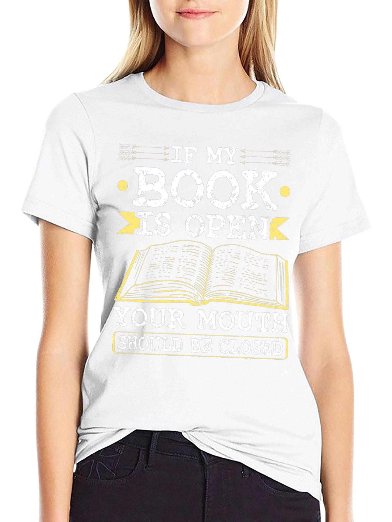 Black Book Lover's T-Shirt: If My Book Is Open view 9