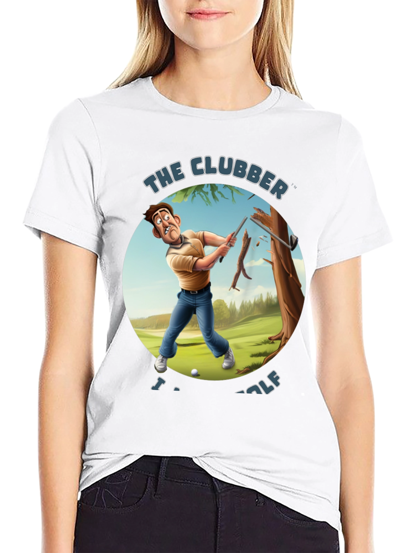 Black The Clubber Funny Golf T-Shirt view 9