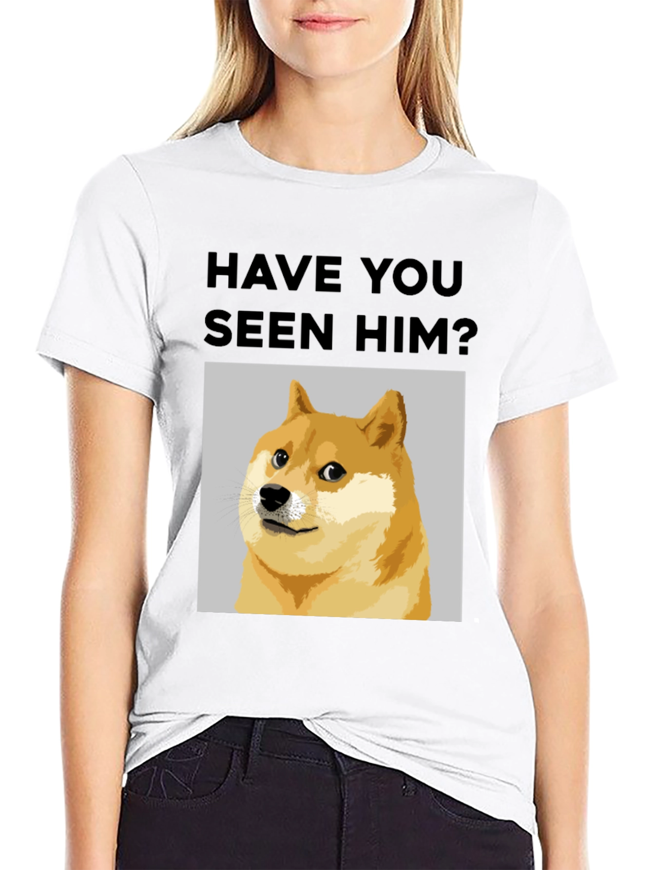 Black Have You Seen Him? Doge Meme T-Shirt view 9