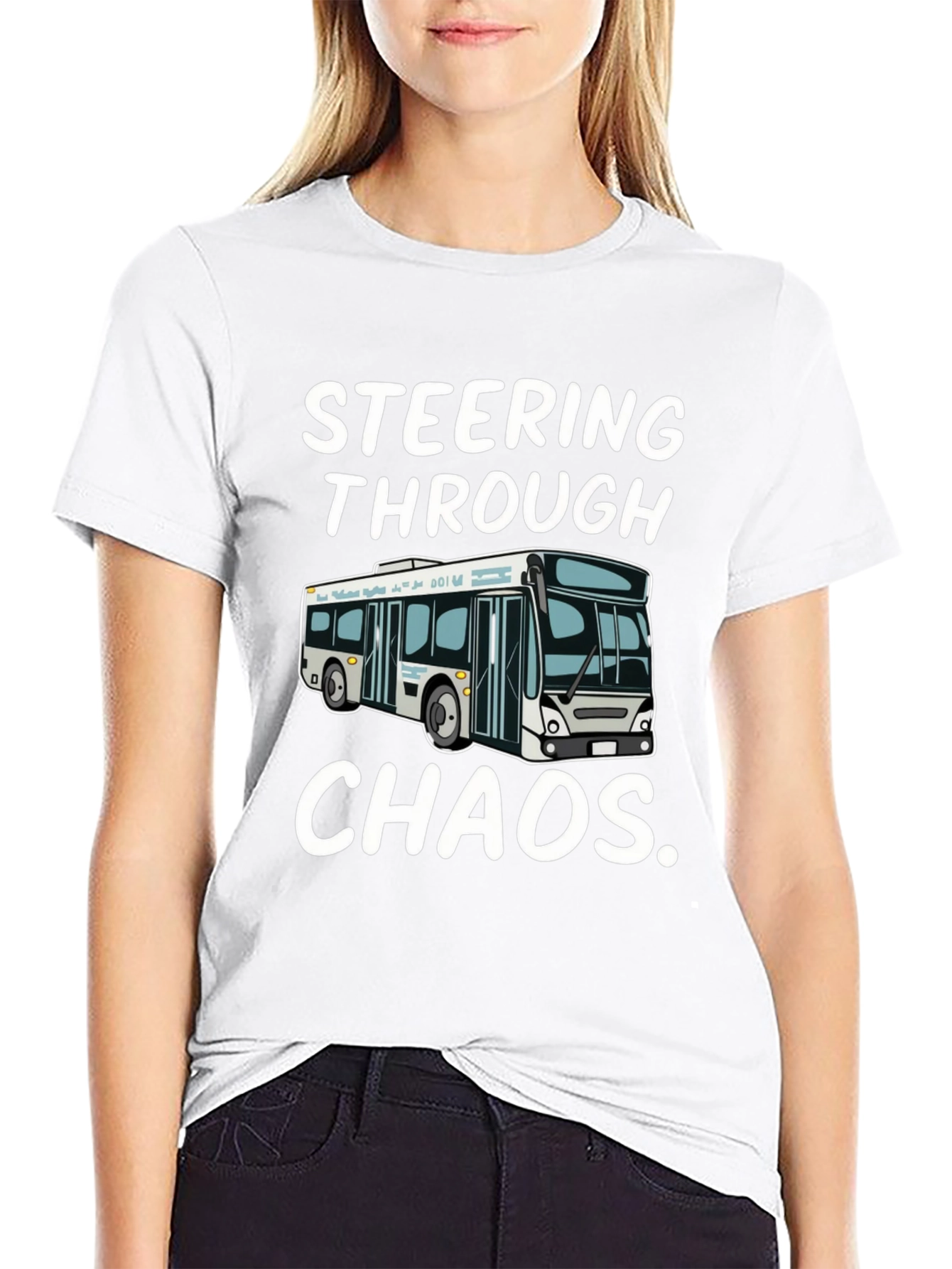 Steering Through Chaos Black Graphic T-Shirt - 9