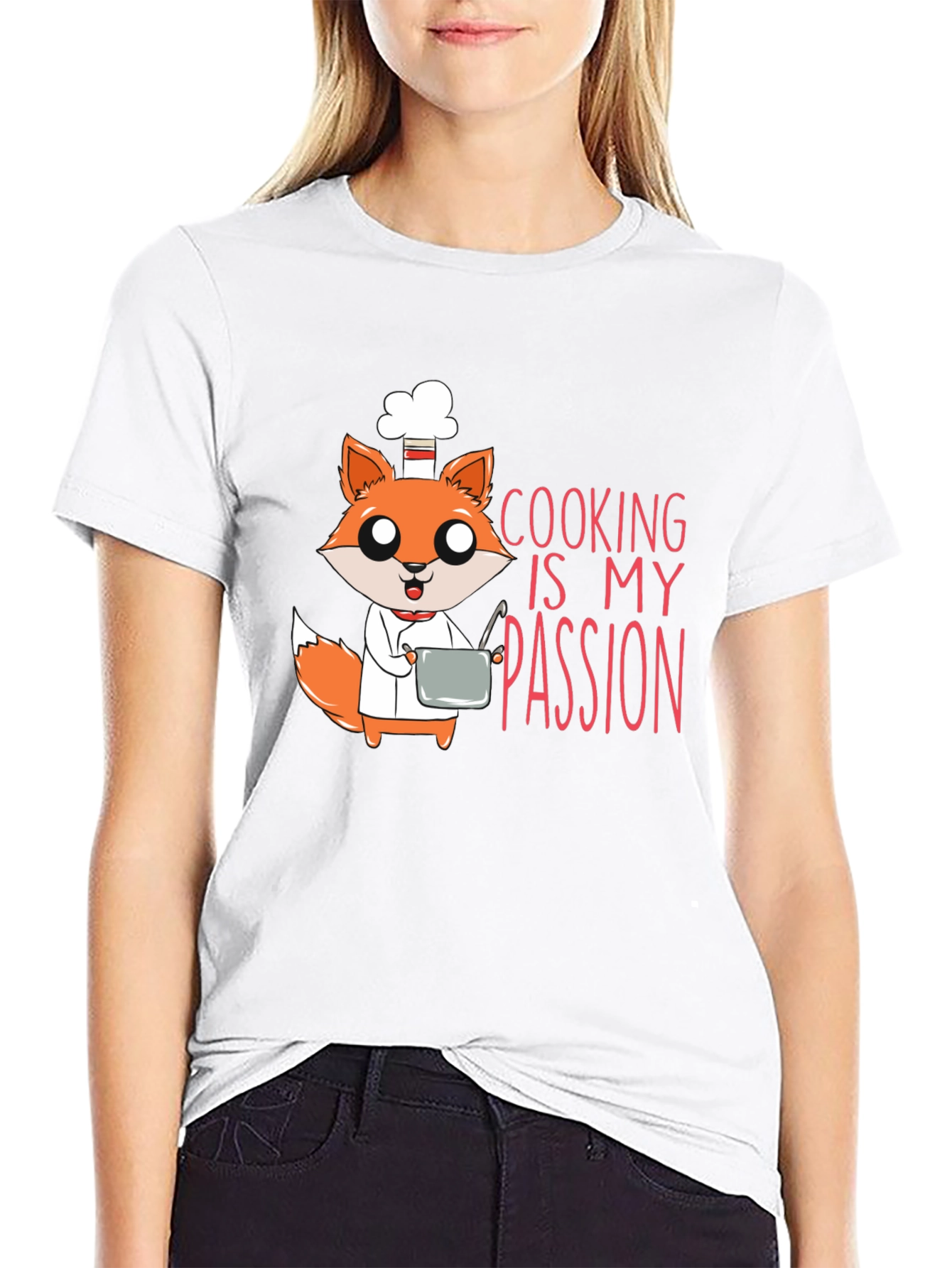 Black Chef Fox T-Shirt - Cooking Is My Passion view 9