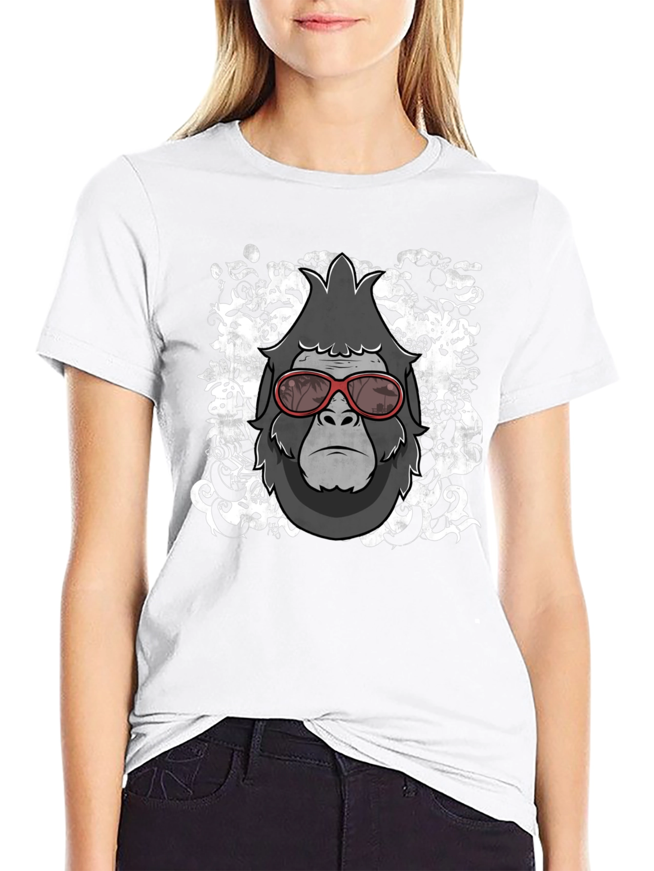 Black Cool Gorilla Graphic Tee - Stylish Men's Black T-Shirt view 9