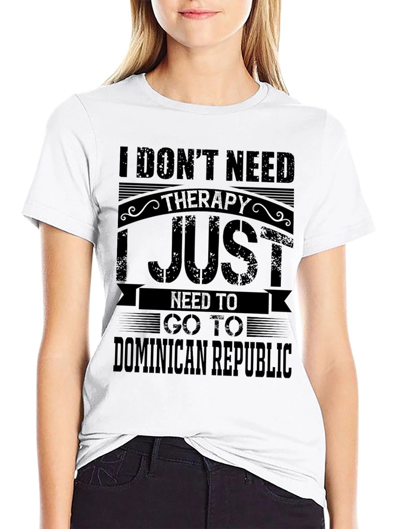 Black Dominican Republic Therapy T-Shirt view 9