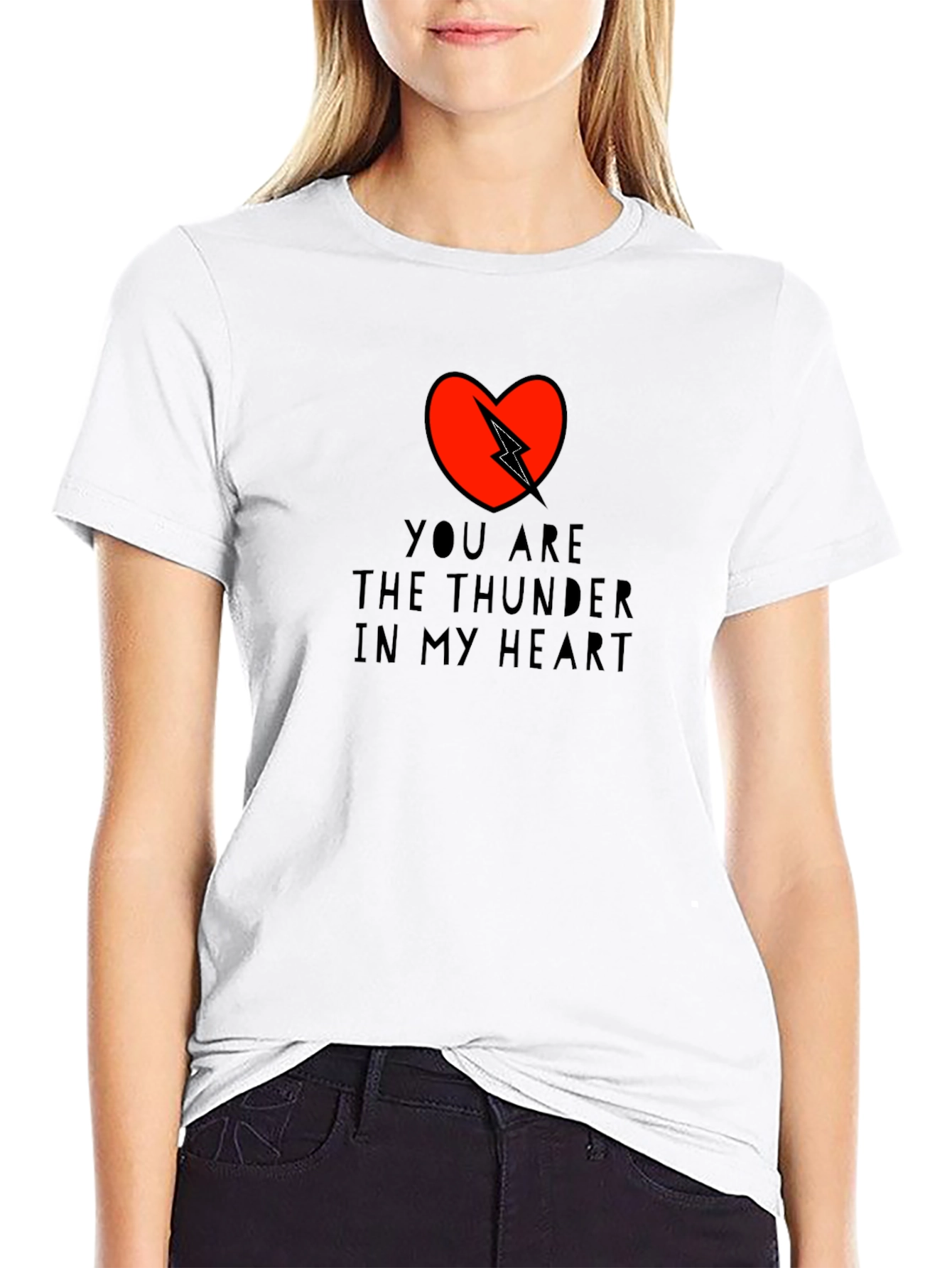 Black Thunder in My Heart Graphic Tee - Love & Emotion view 9
