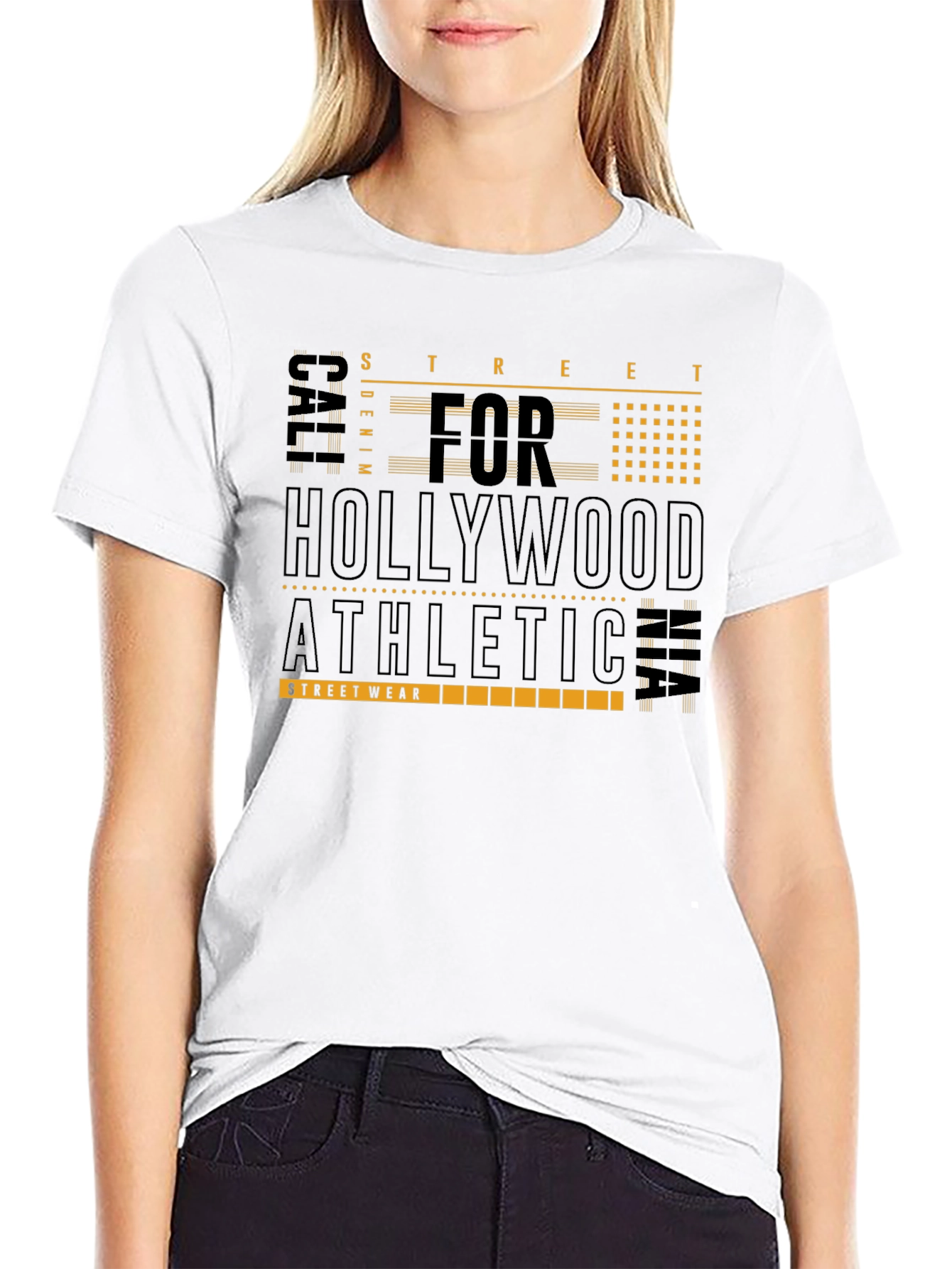 Black Hollywood Athletic Streetwear Tee - Black view 9