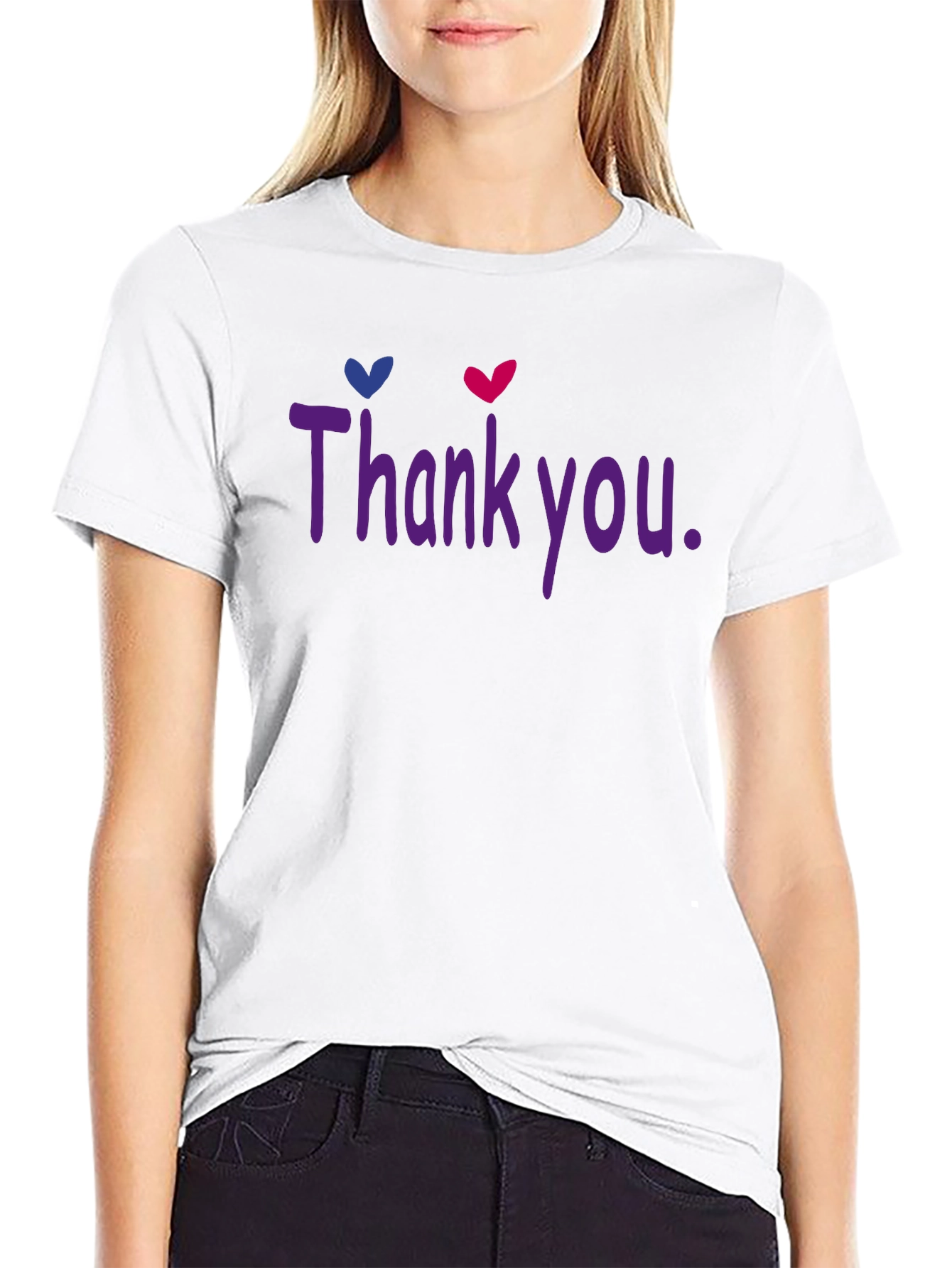 Black Thank You Bisexual Pride Graphic T-Shirt view 9