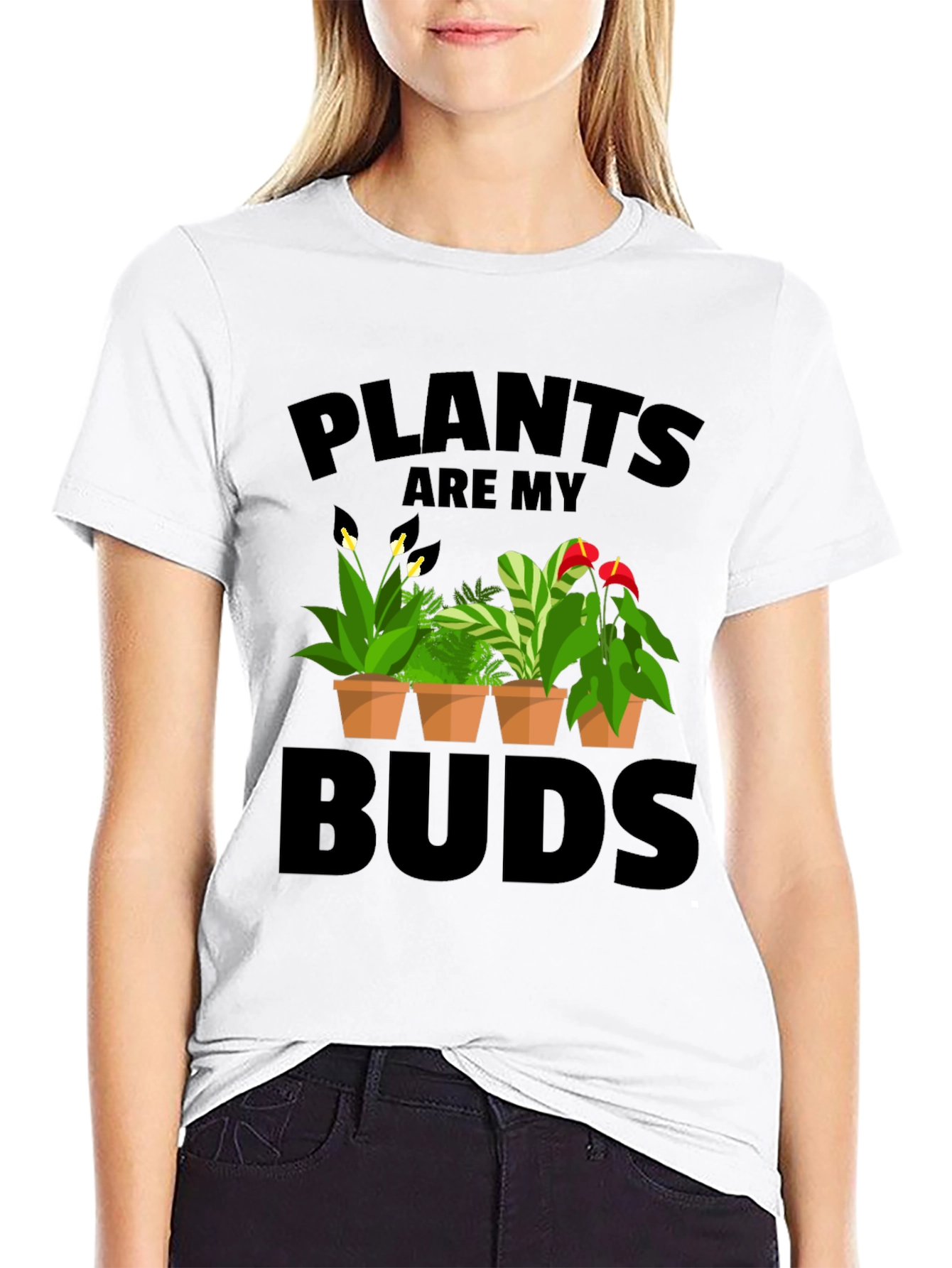 Black Plants Are My Buds Graphic T-Shirt view 9