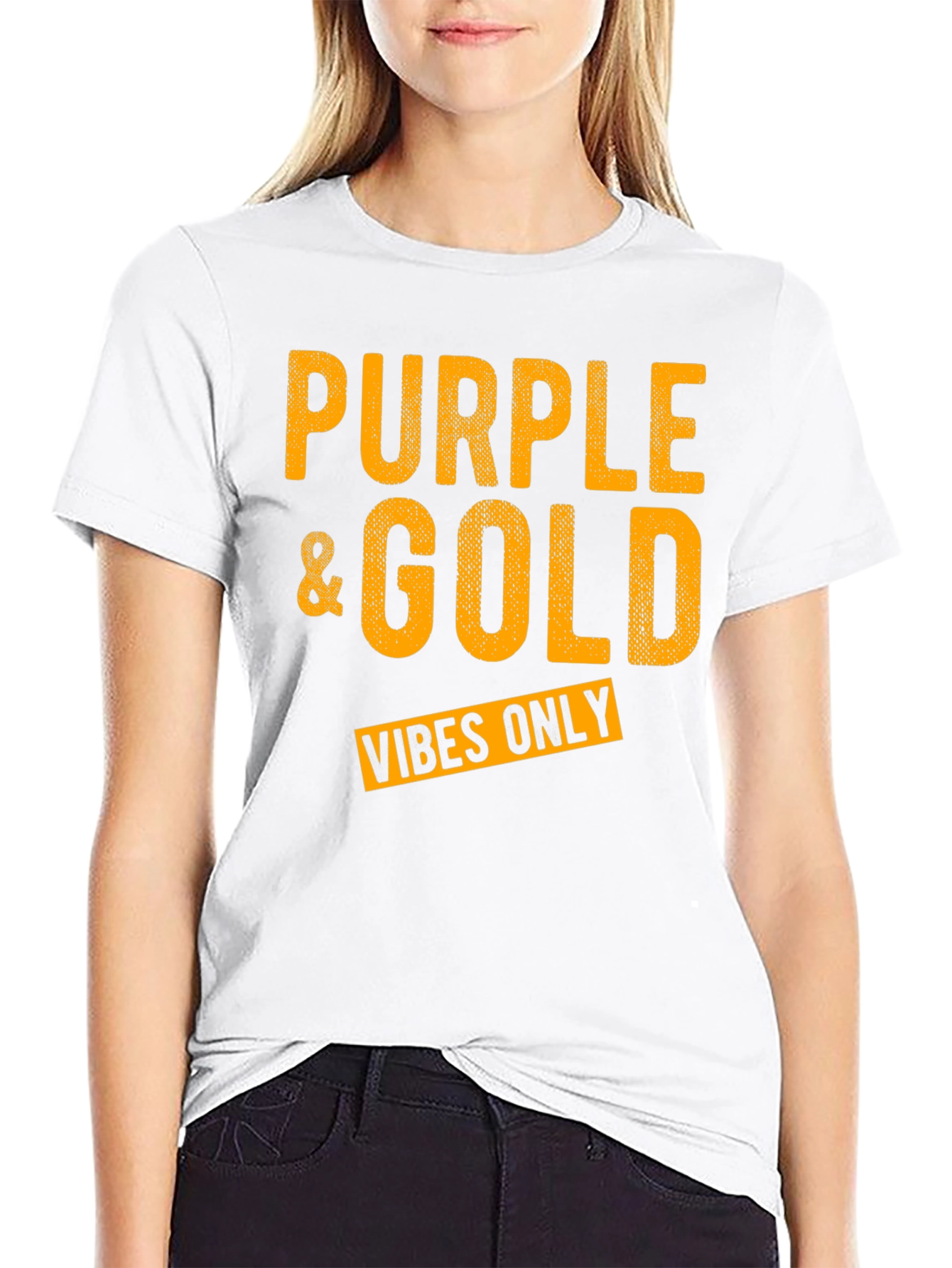 Purple & Gold Vibes Only Graphic T-Shirt - 9