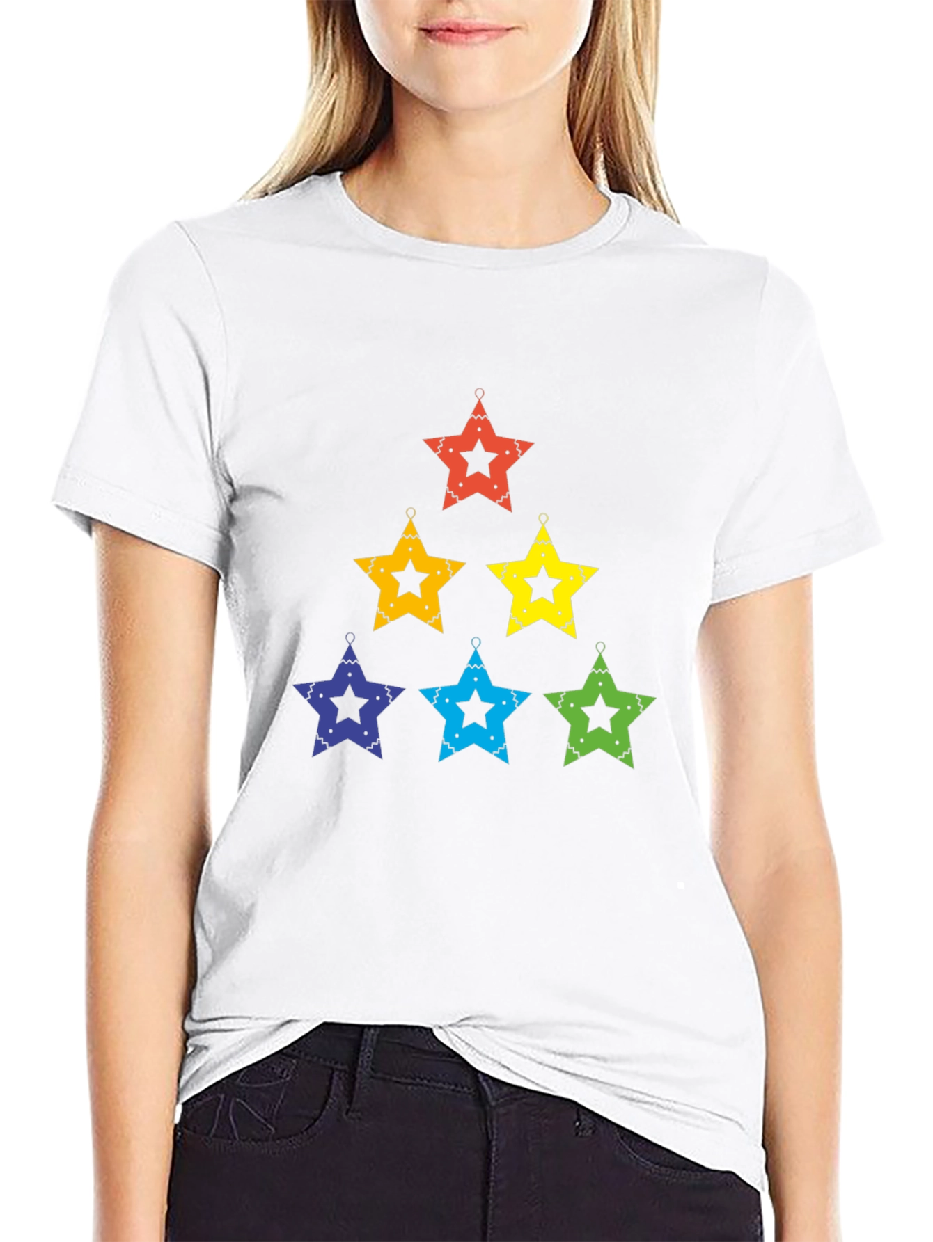 Black Rainbow Star T-Shirt view 9