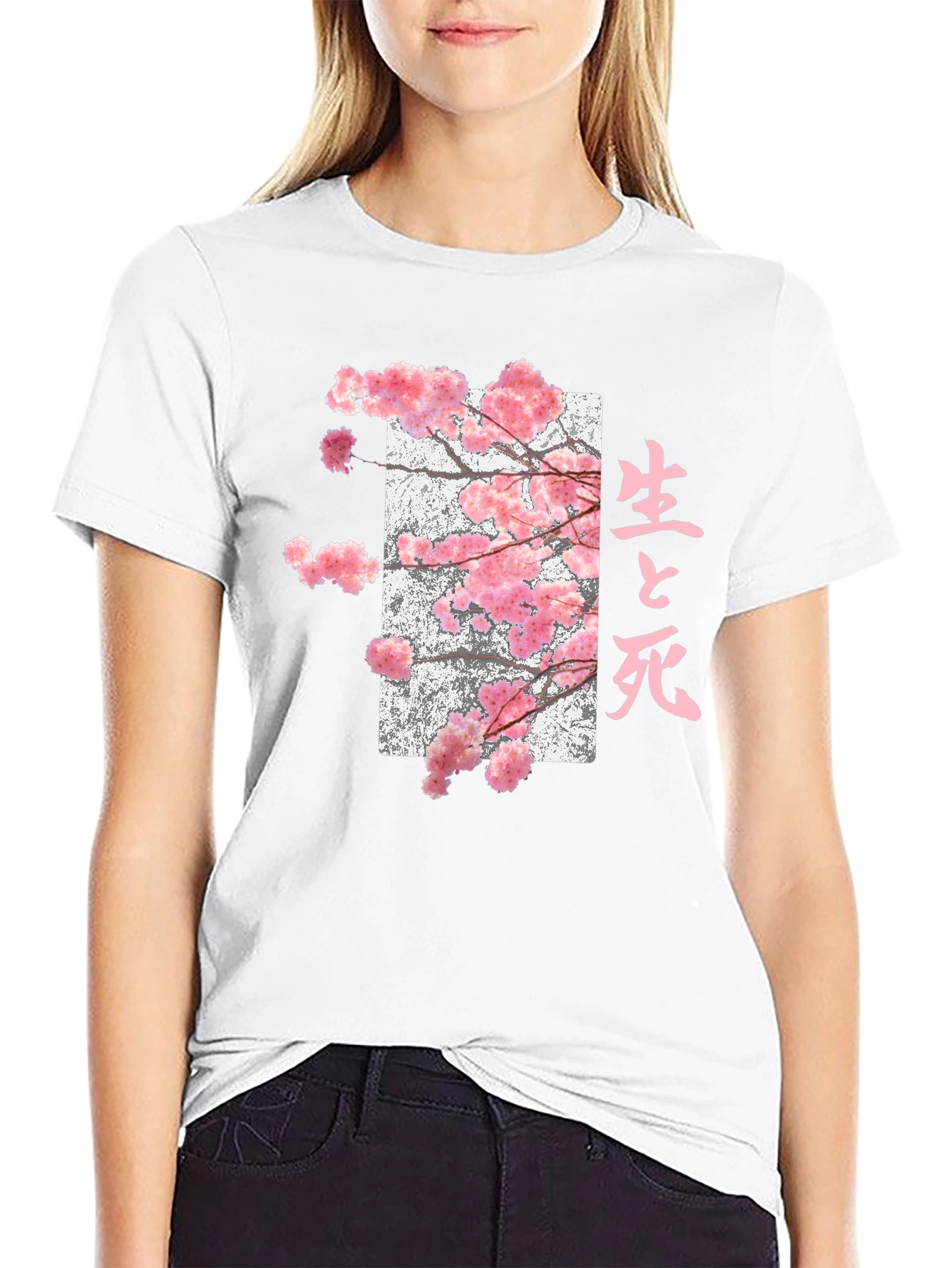 Black Sakura Japanese Graphic Tee view 9