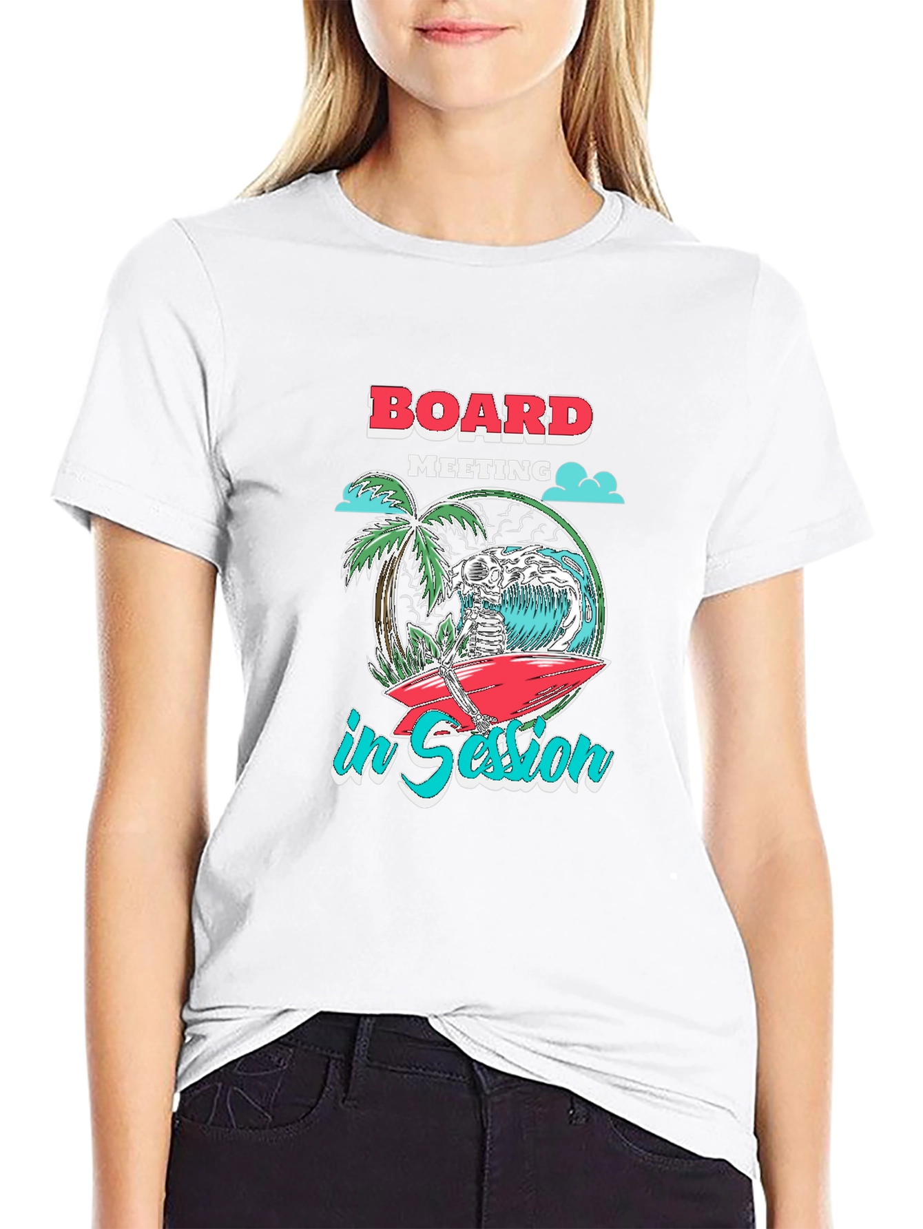 Black Board Meeting in Session Graphic T-Shirt view 9