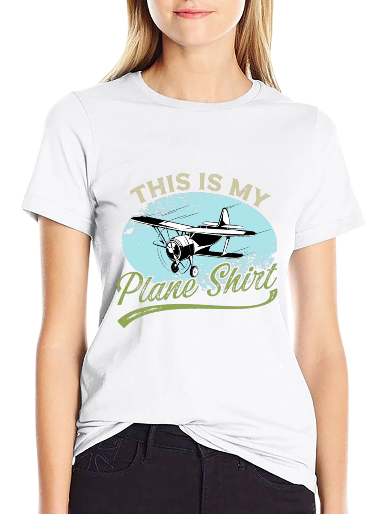 Black This Is My Plane Shirt - Aviation T-Shirt view 9
