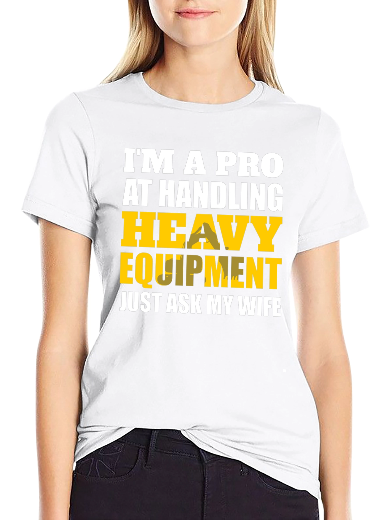 Black Heavy Equipment Pro Funny T-Shirt view 9
