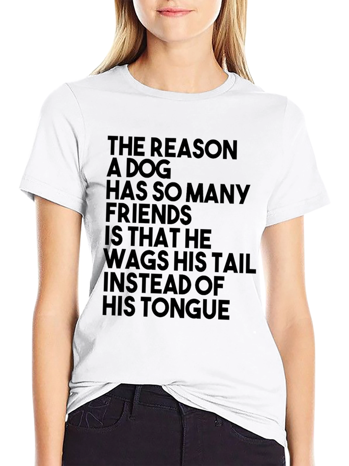 Black Dog Lover T-Shirt: Wag Your Tail, Not Your Tongue! view 9