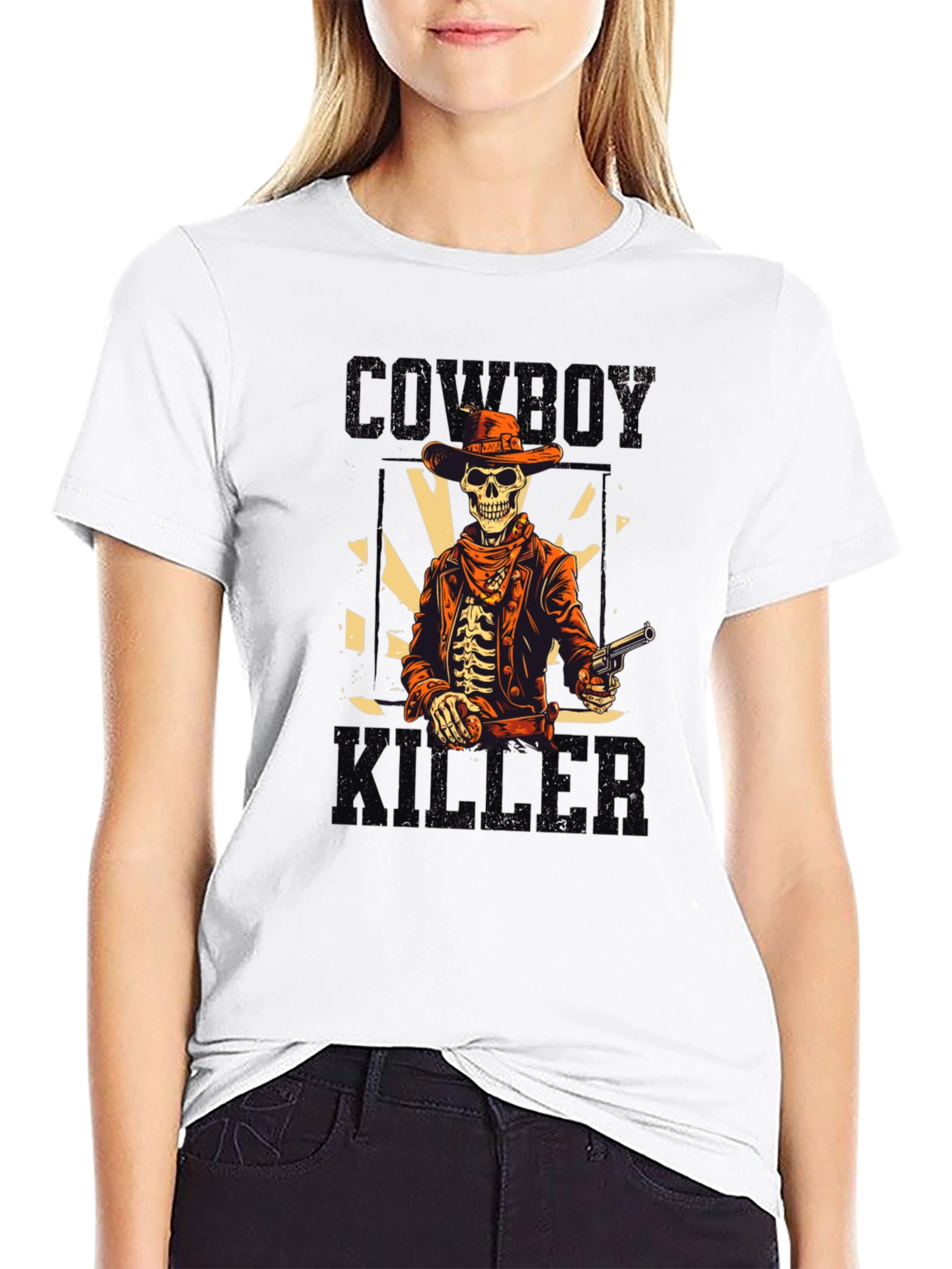 Black Cowboy Killer Graphic T-Shirt view 9