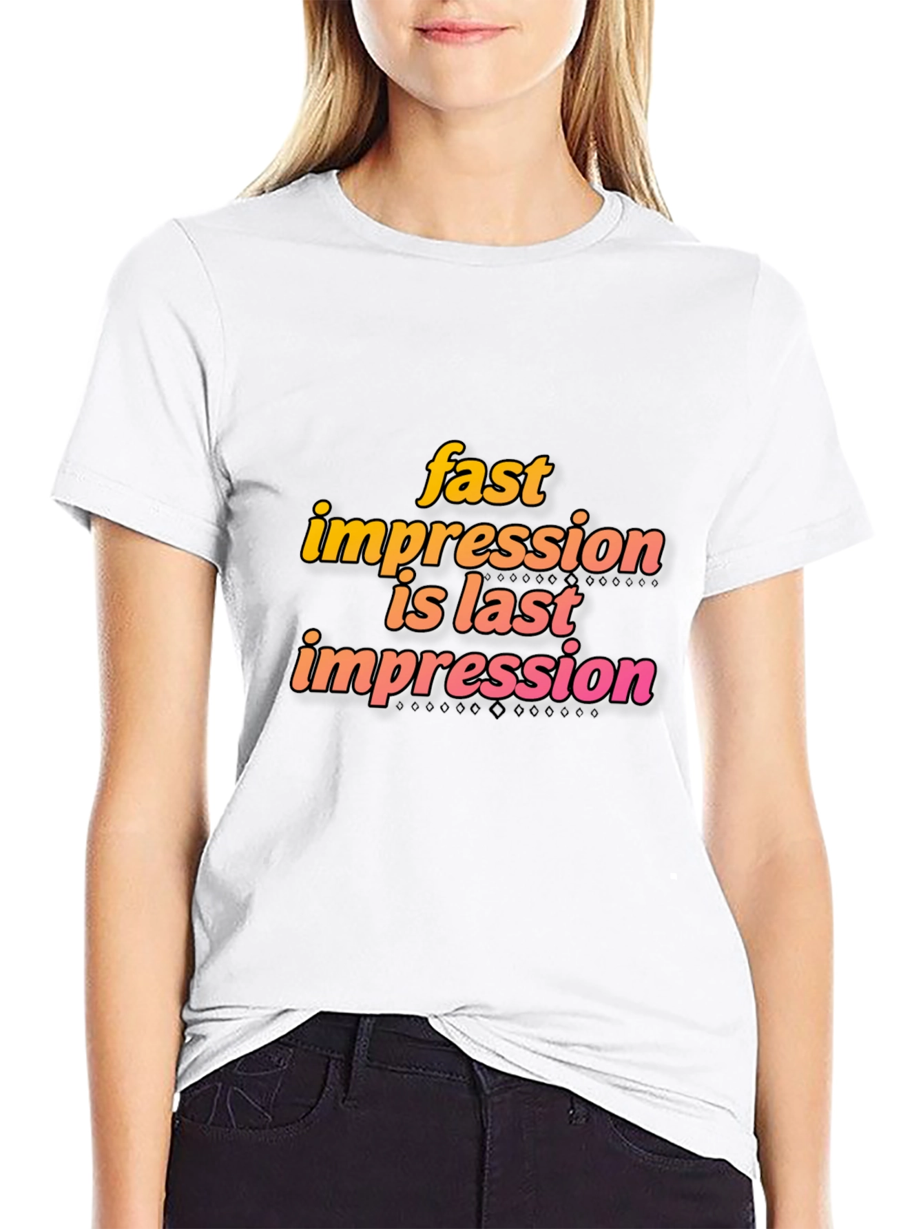 Black Fast Impression Tee - Stylish Black Cotton Blend T-Shirt view 9