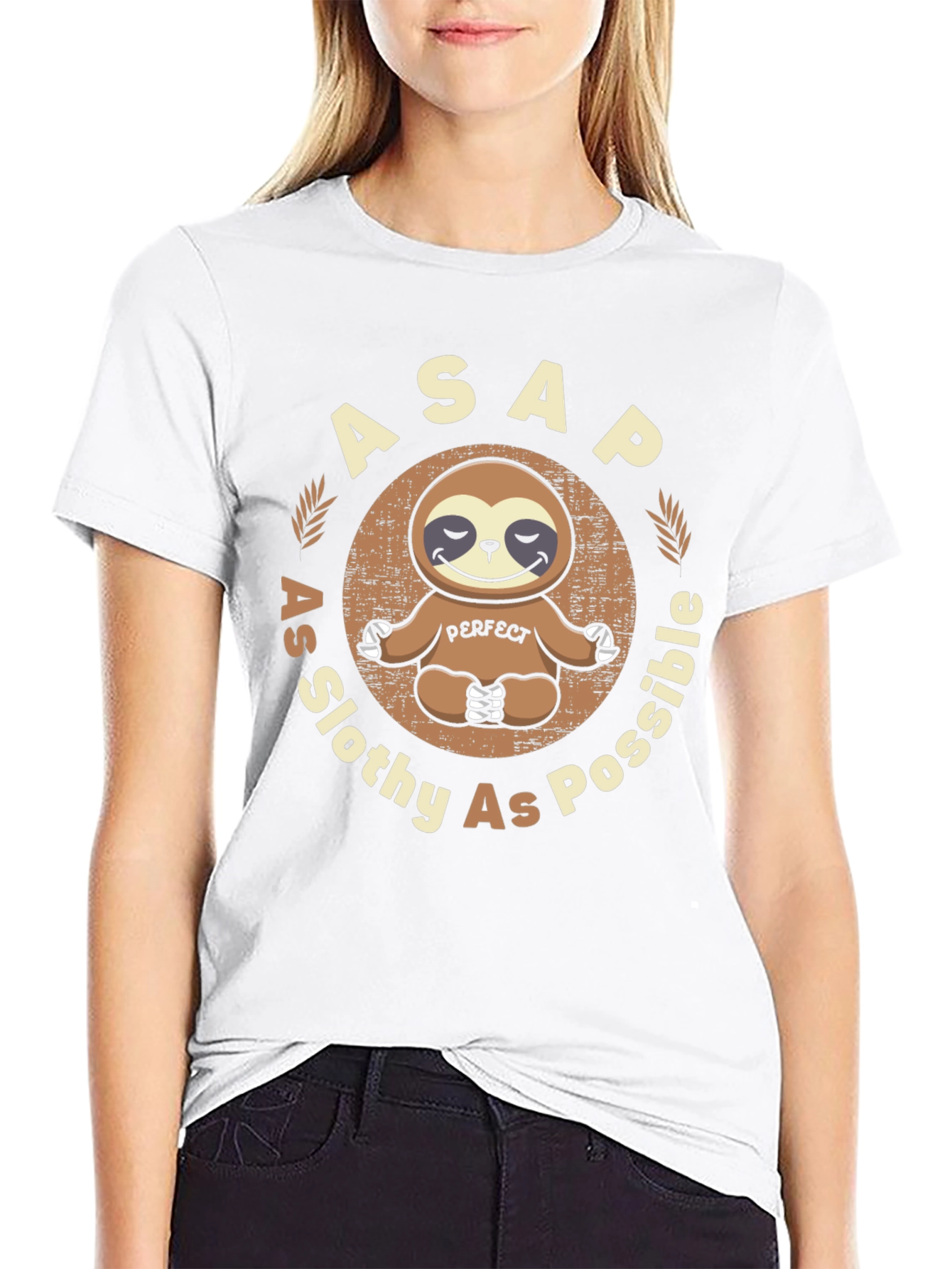 Black ASAP As Slothy As Possible T-Shirt view 9