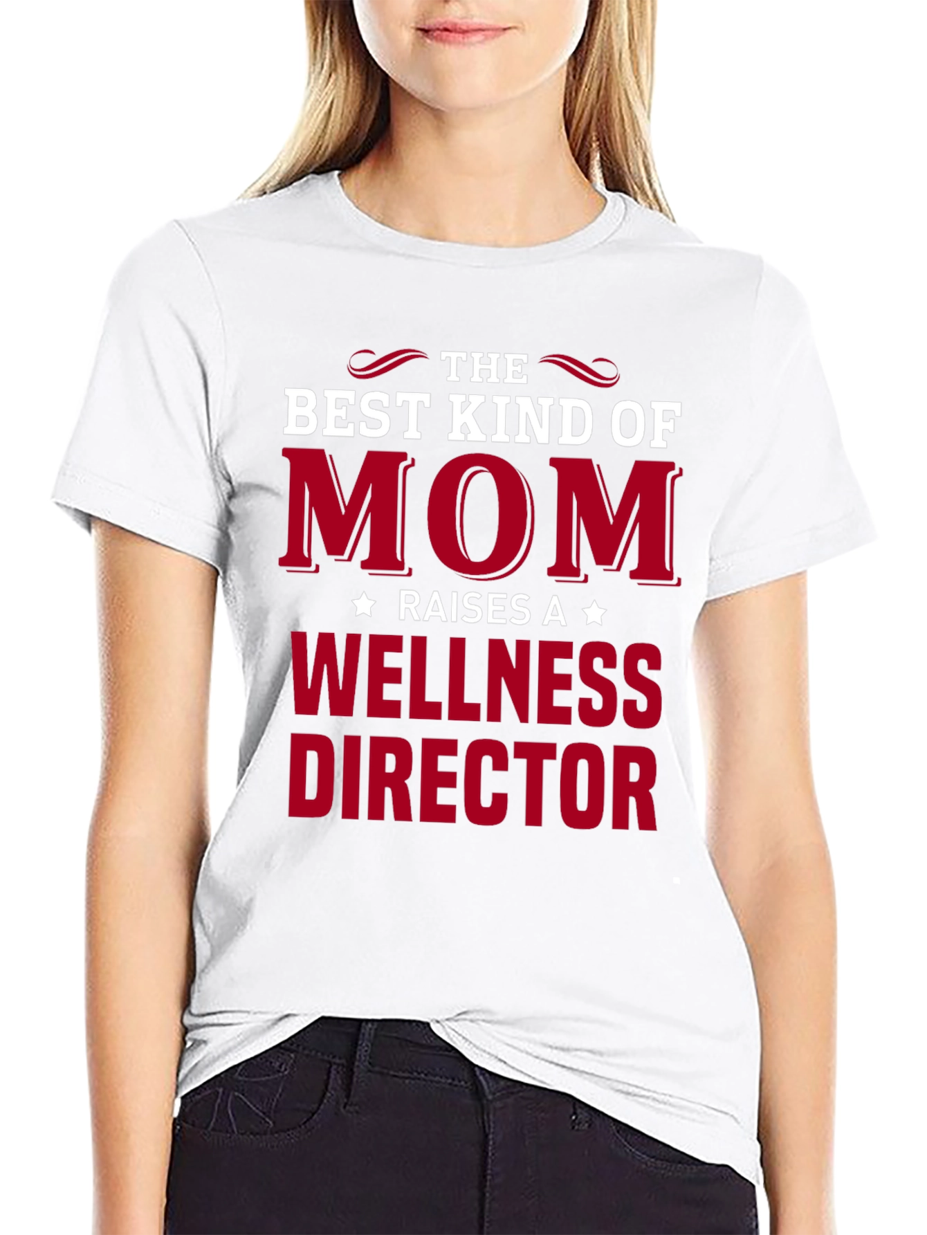 Black Best Kind of Mom Wellness Director T-Shirt view 9