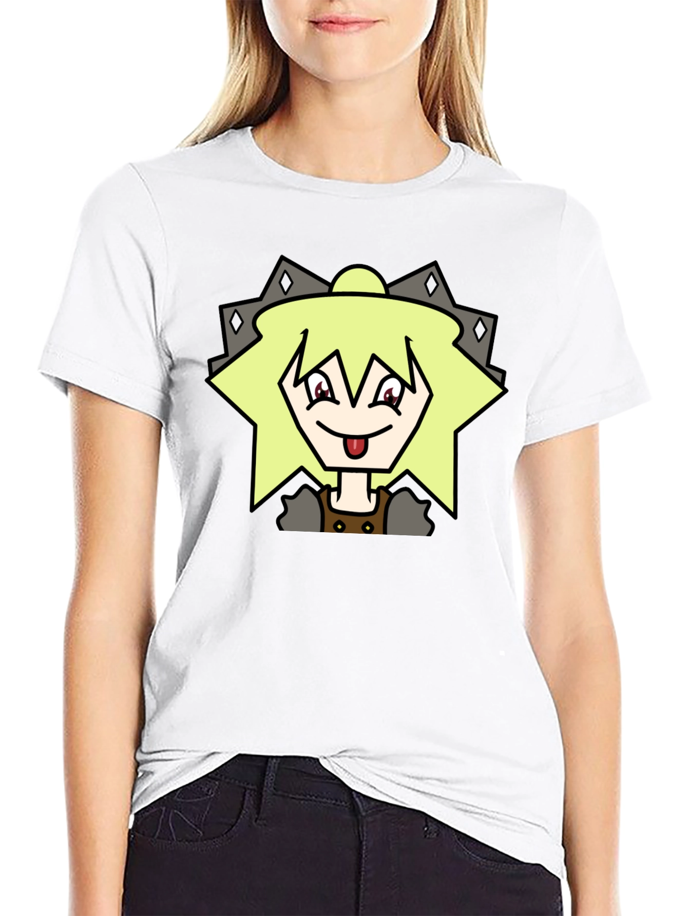 Black Anime Character Graphic Tee - Black T-Shirt view 9