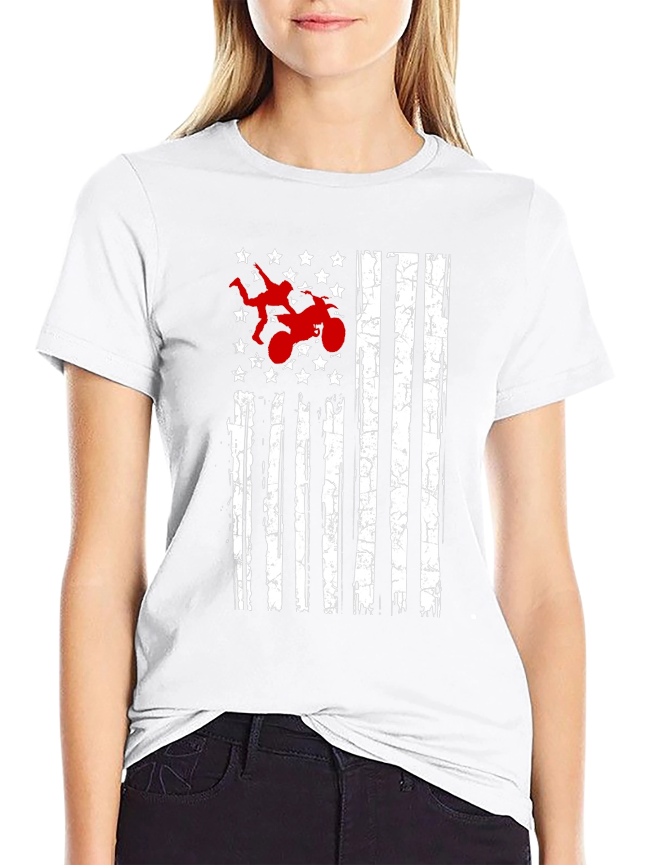 American Flag Motocross T-Shirt - 9
