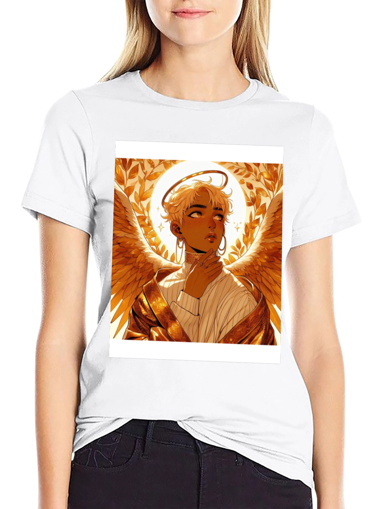 Black Angel Wings Graphic Tee - Stylish Cotton Comfort view 9