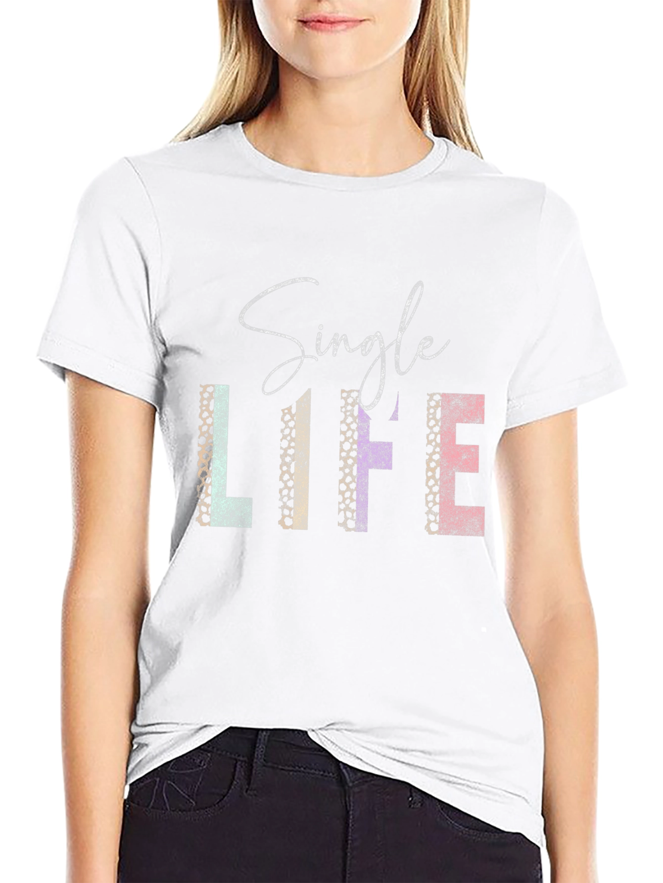 Black Single Life Graphic Tee view 9