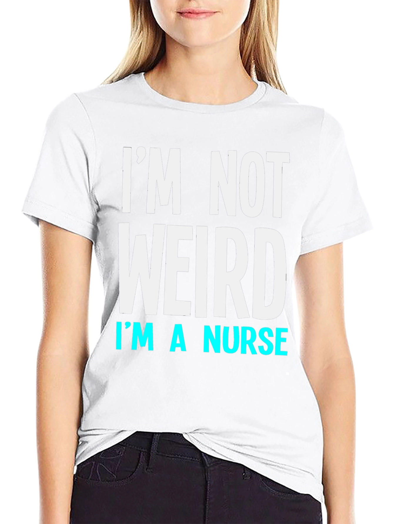 Black I'm Not Weird I'm a Nurse T-Shirt view 9