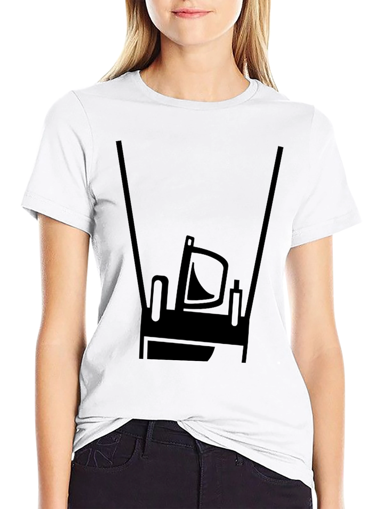 Black Black Tractor Graphic Tee - Modern & Bold Style view 9