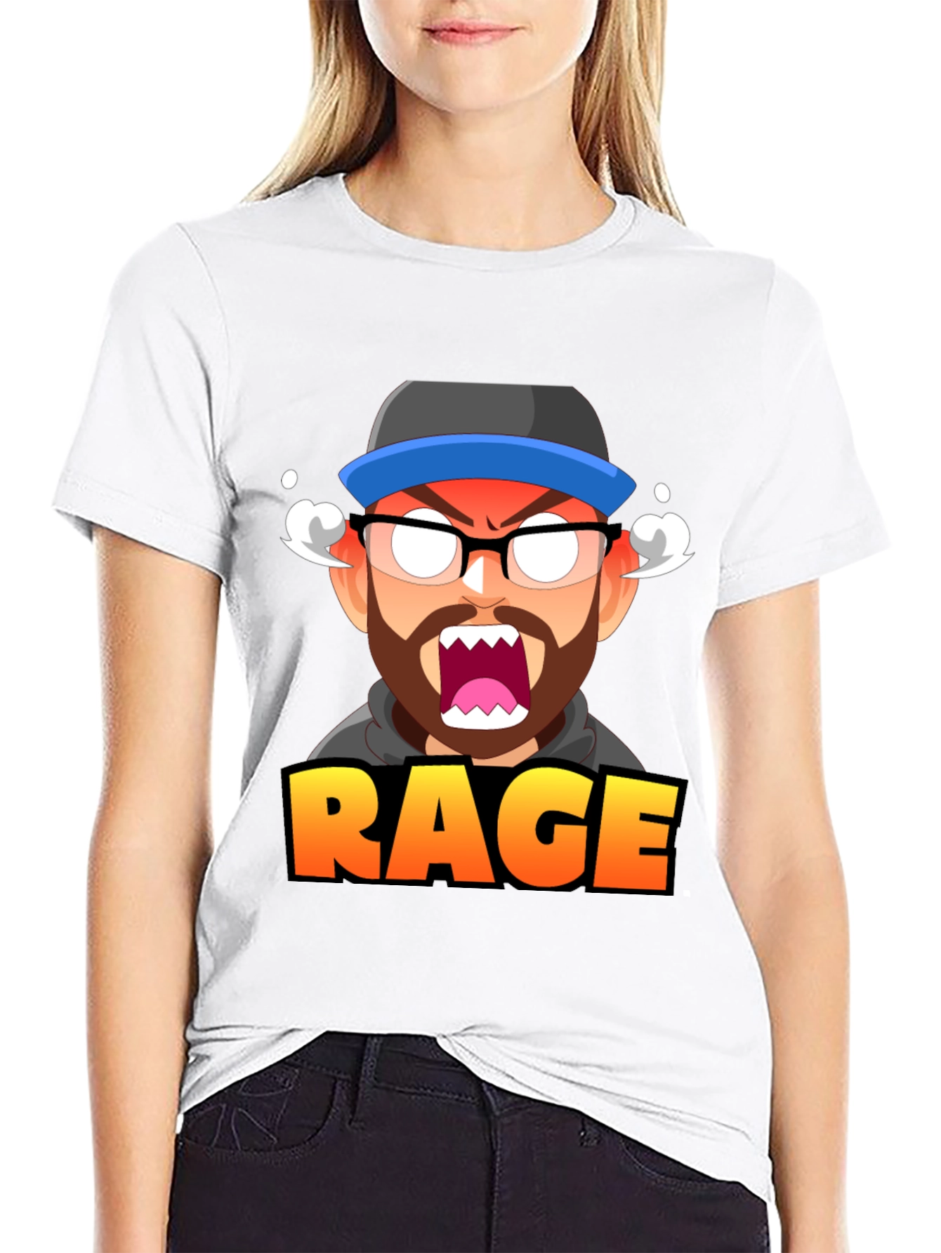 Black Rage Mode Graphic Tee - Gamer Inspired T-Shirt view 9