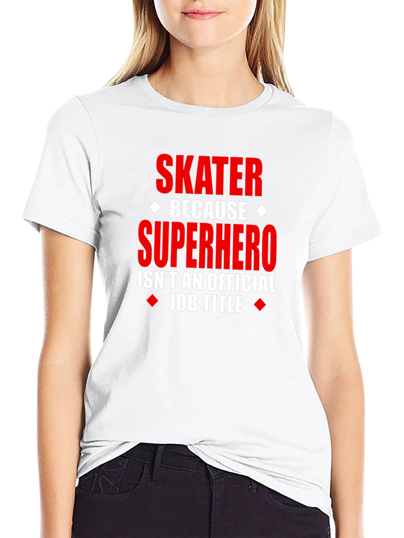 Black Skater Superhero Graphic Tee - Funny Novelty T-Shirt view 9