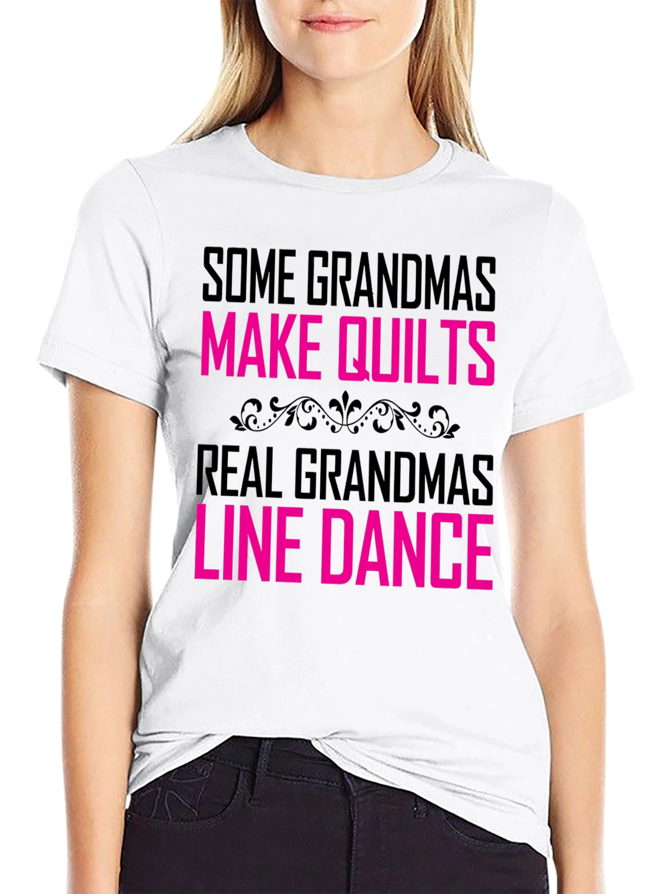 Black Funny Grandma Line Dance T-Shirt view 9