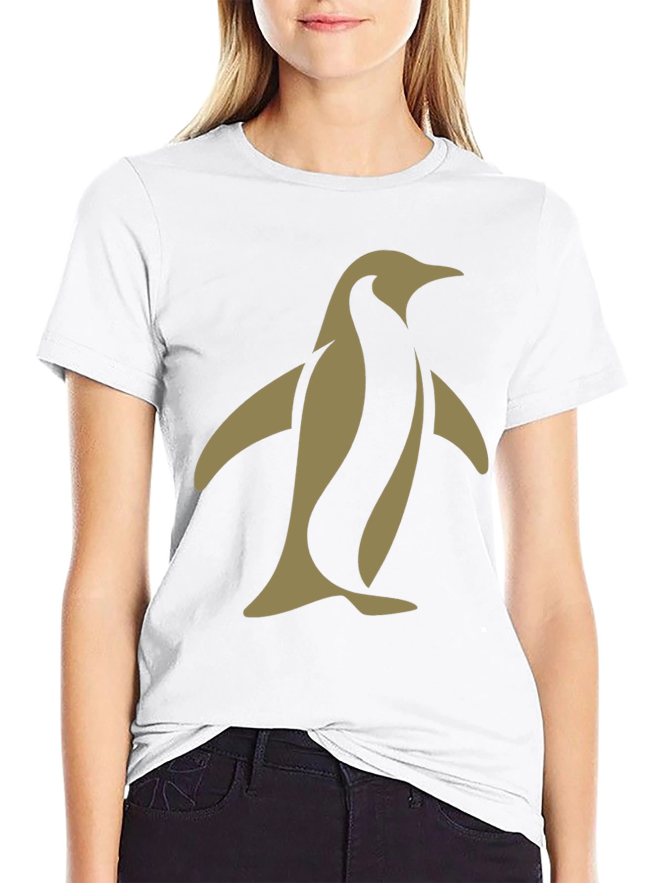 Black Penguin Graphic Tee - Modern Black T-Shirt view 9