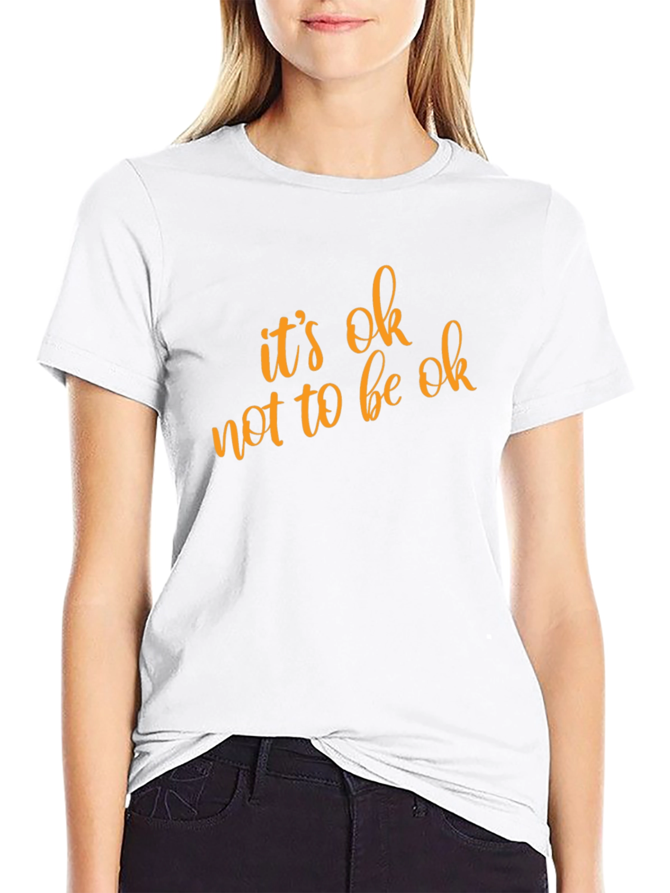 Black It's Ok Not To Be Ok Graphic Tee - Black view 9