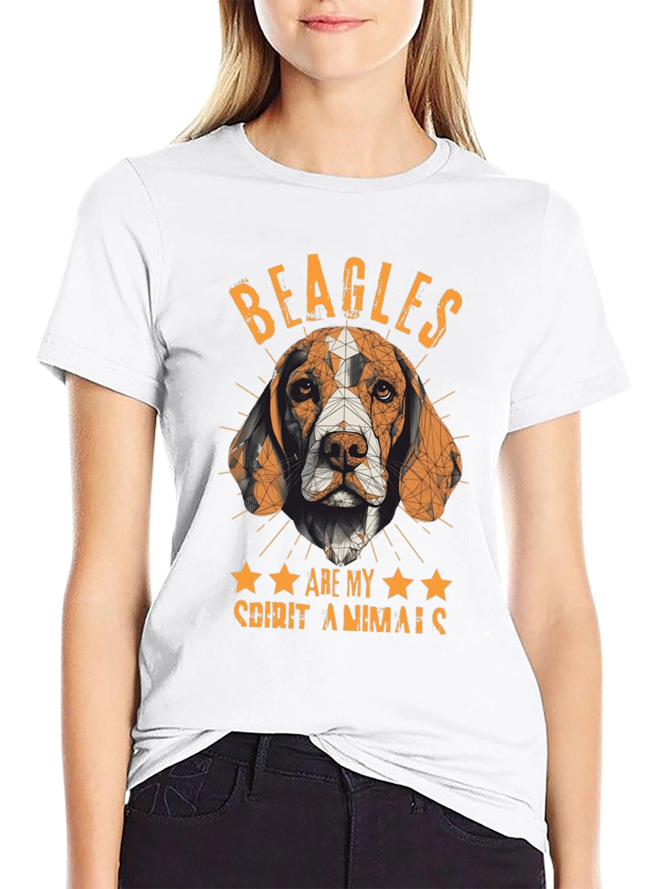Black Beagle Spirit Animal Graphic T-Shirt view 9
