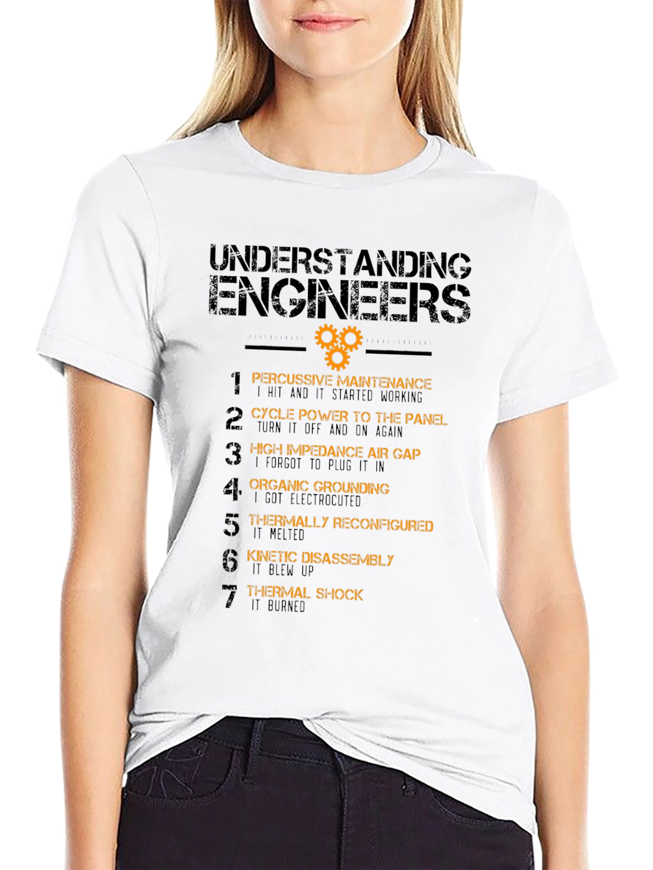 Black Understanding Engineers T-Shirt - Funny Engineering Tee view 9