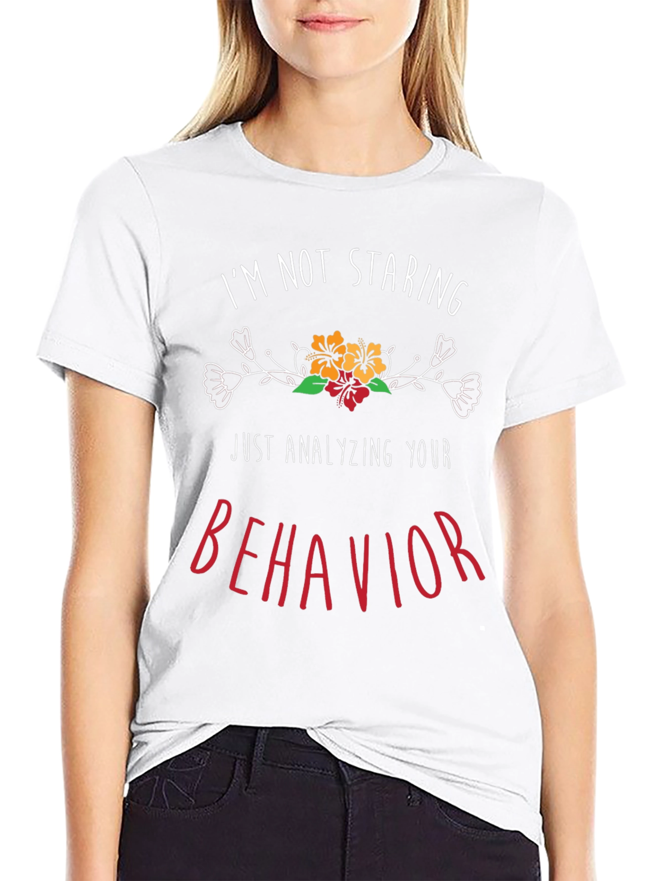 Black Analyzing Behavior Graphic Tee - Funny Statement Shirt view 9