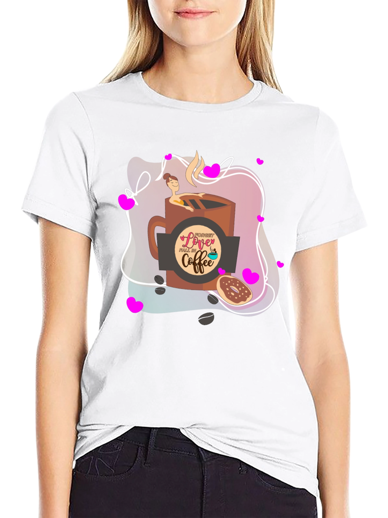 Black Love Coffee T-Shirt - Unique Graphic Print, Casual Wear view 9