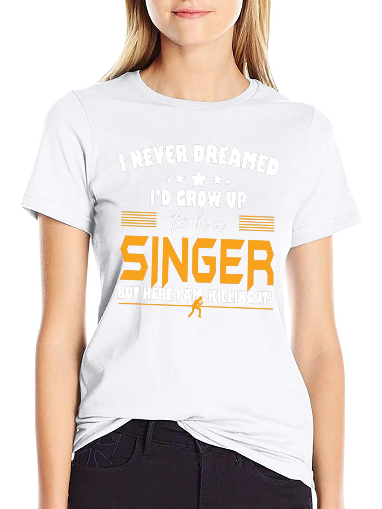 Black Singer Graphic T-Shirt - Never Dreamed view 9