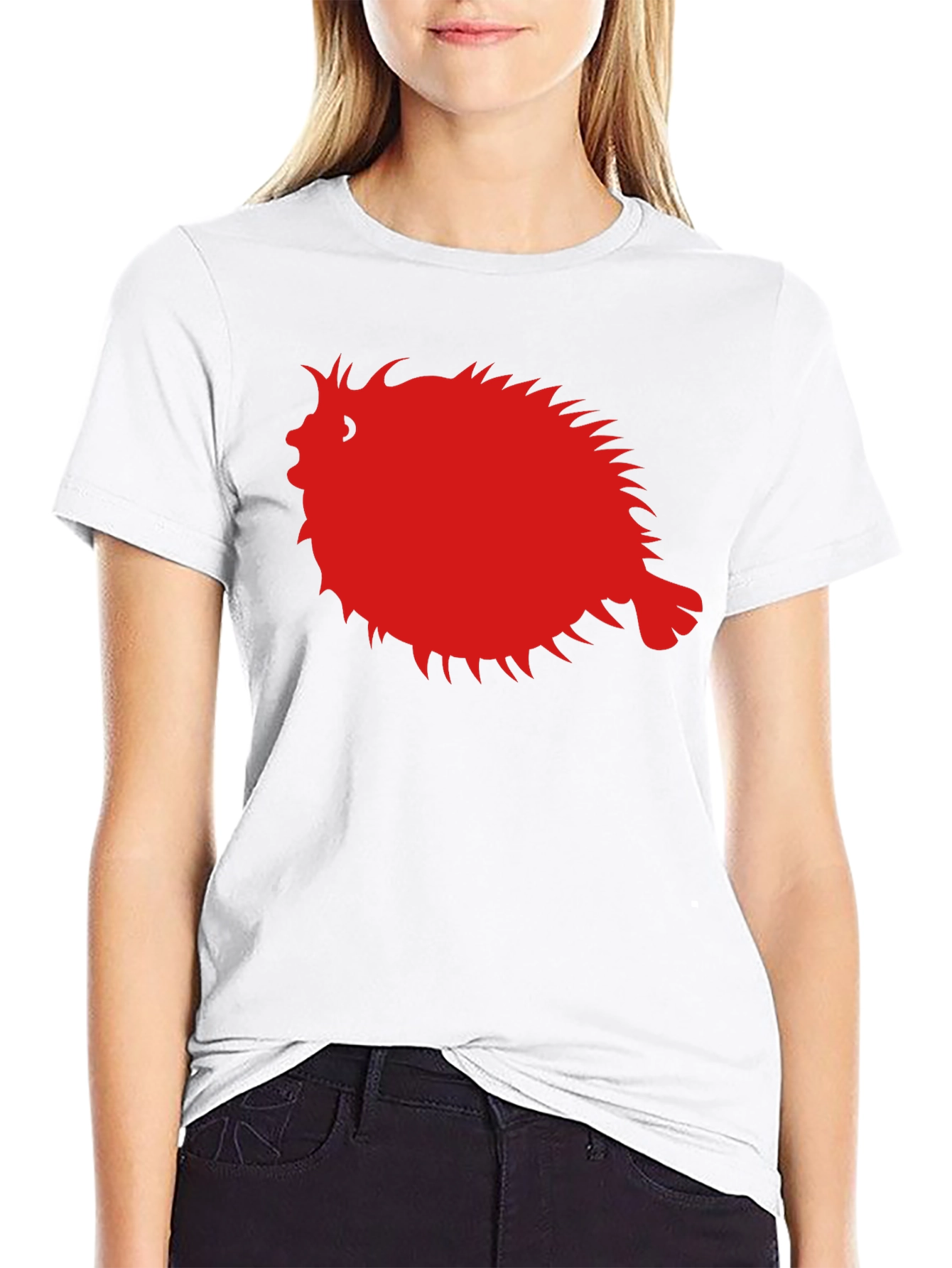Black Pufferfish Graphic Tee - Black Cotton Comfort view 9