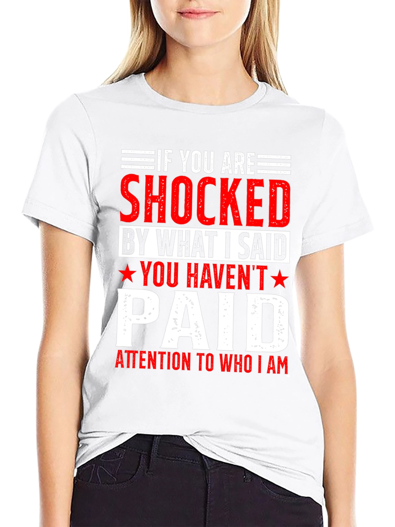 Black Shocked T-Shirt - Bold Statement Tee view 9