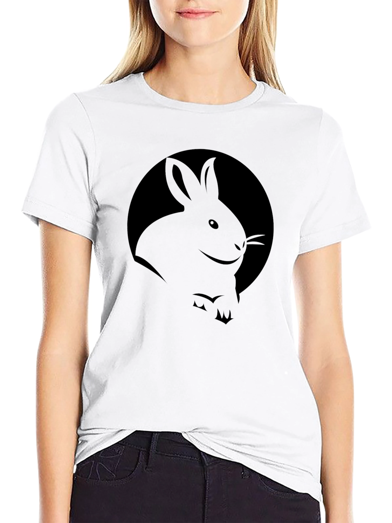 Black Rabbit Graphic Black T-Shirt view 9