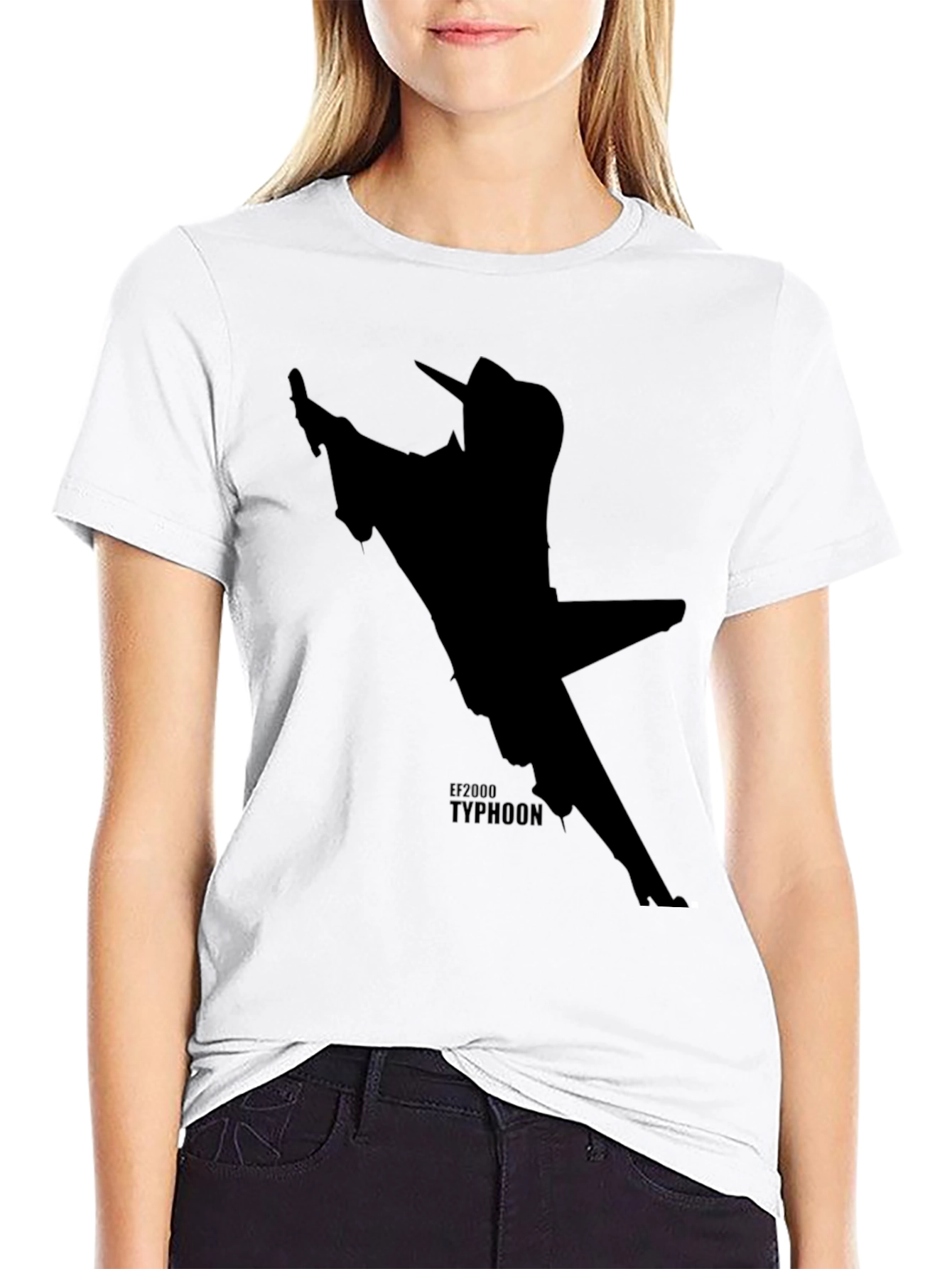Black EF2000 Typhoon Jet Black T-Shirt view 9