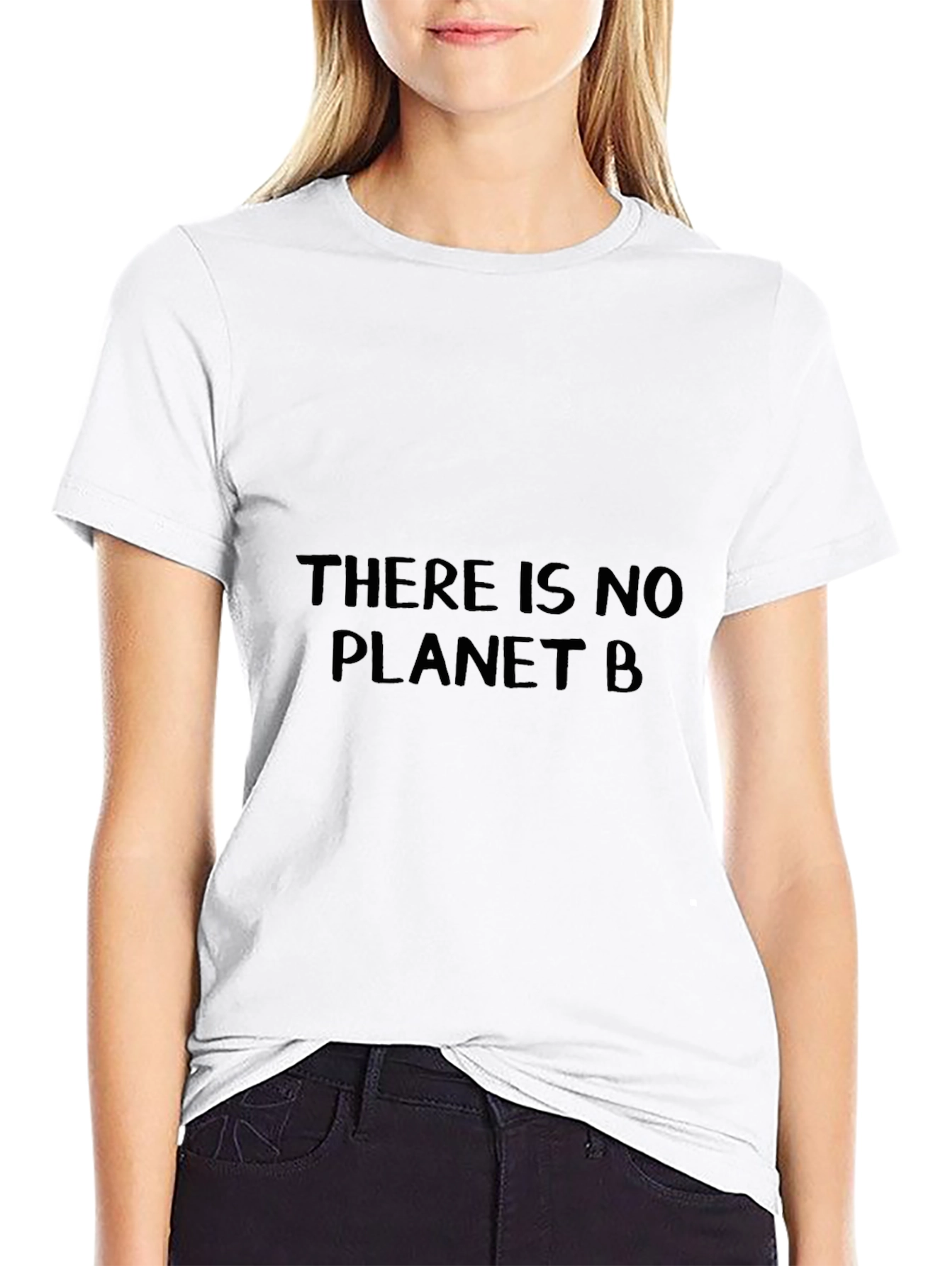 Black Eco-Friendly "There Is No Planet B" Black T-Shirt view 9