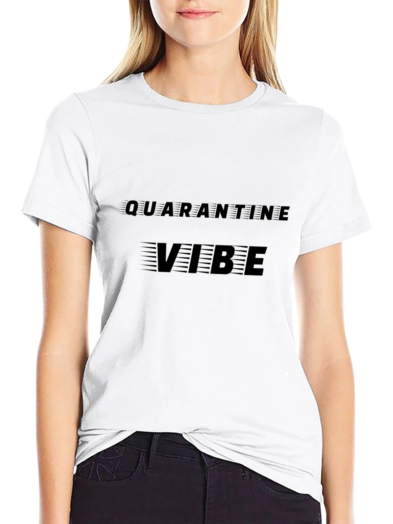 Black Quarantine Vibe T-Shirt - Stylish Comfort view 9