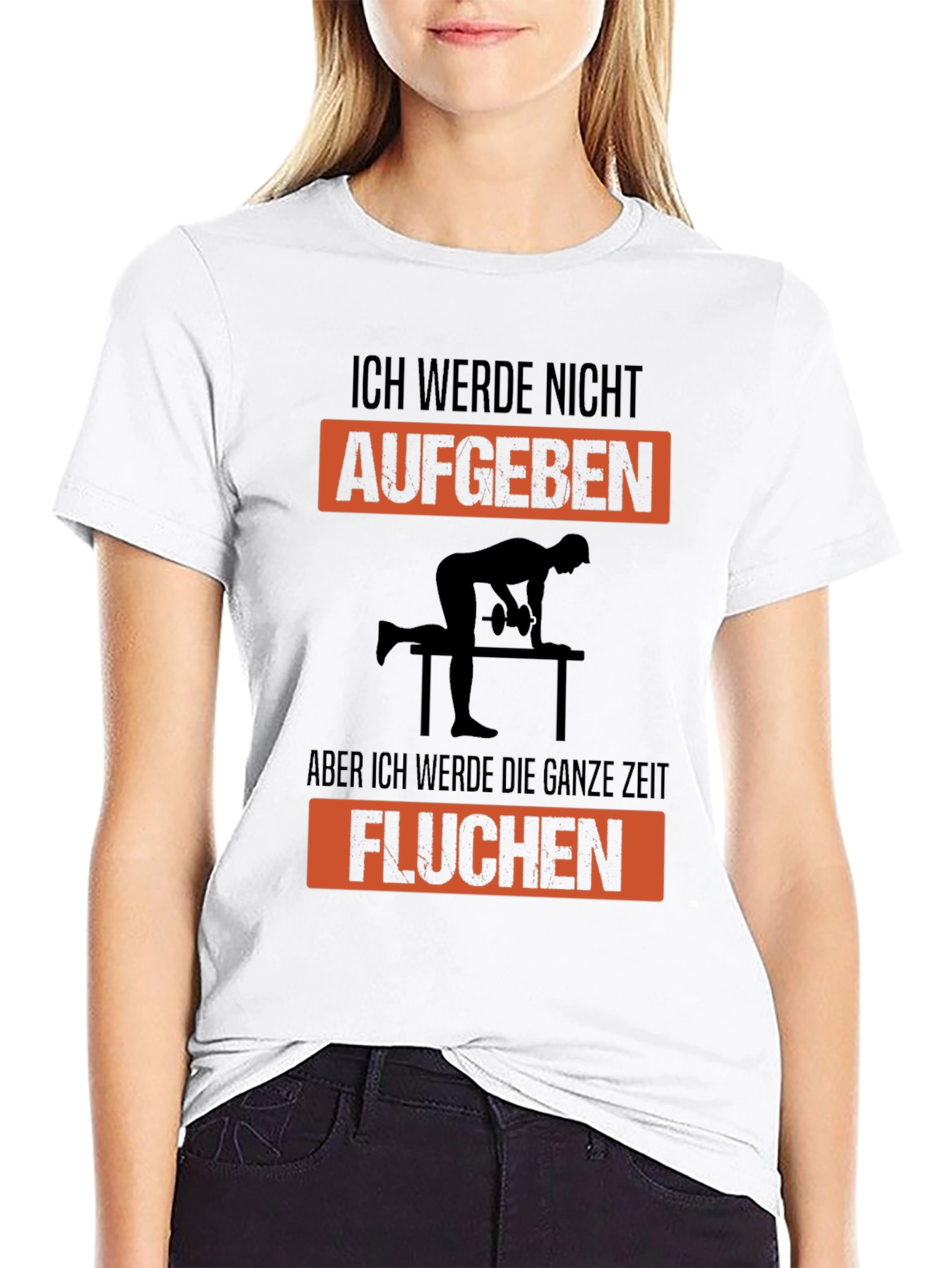 Black Ich Werde Nicht Aufgeben Graphic T-Shirt view 9