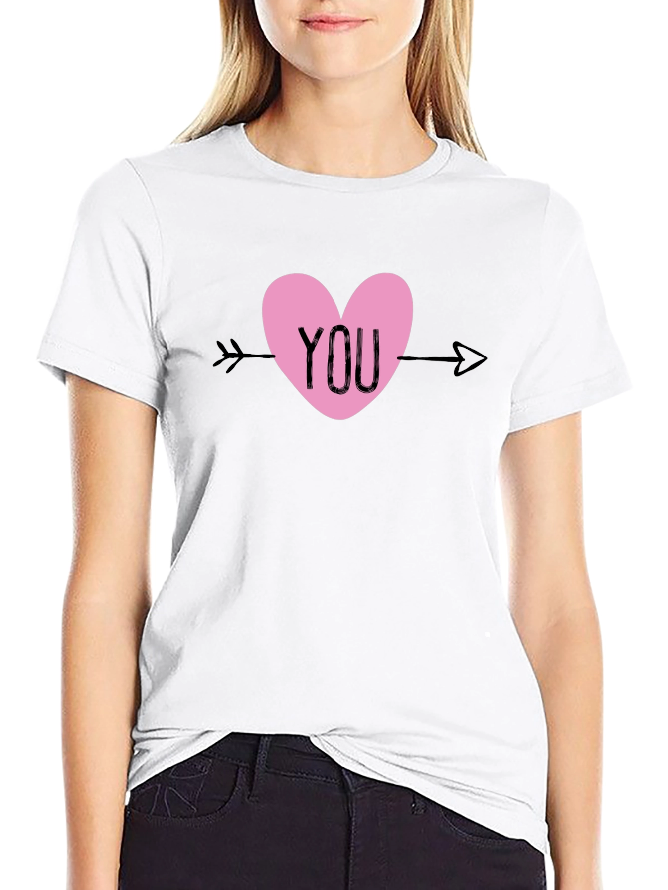 Black You Heart Valentine's Day T-Shirt view 9