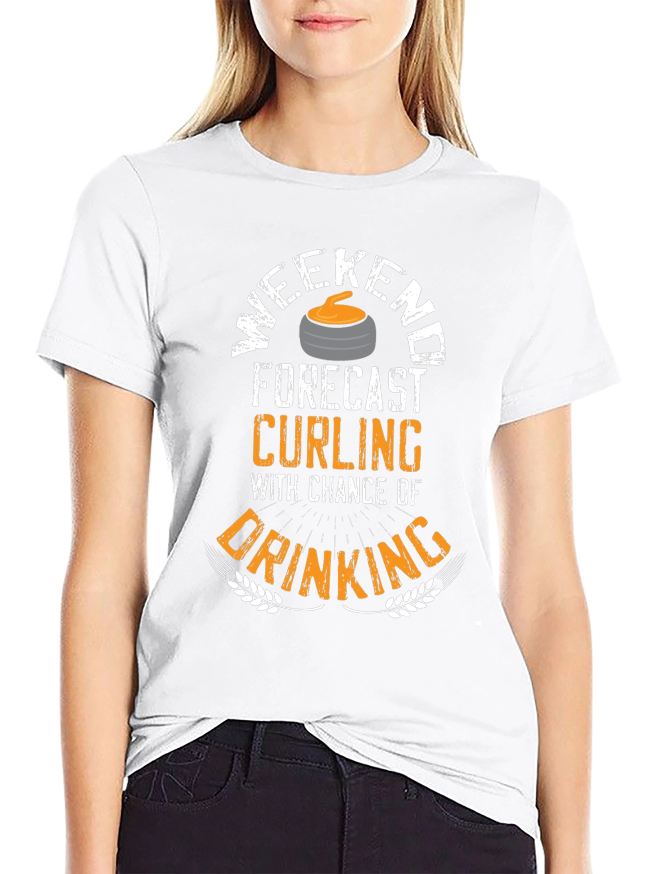 Black Weekend Curling & Drinking Graphic T-Shirt view 9
