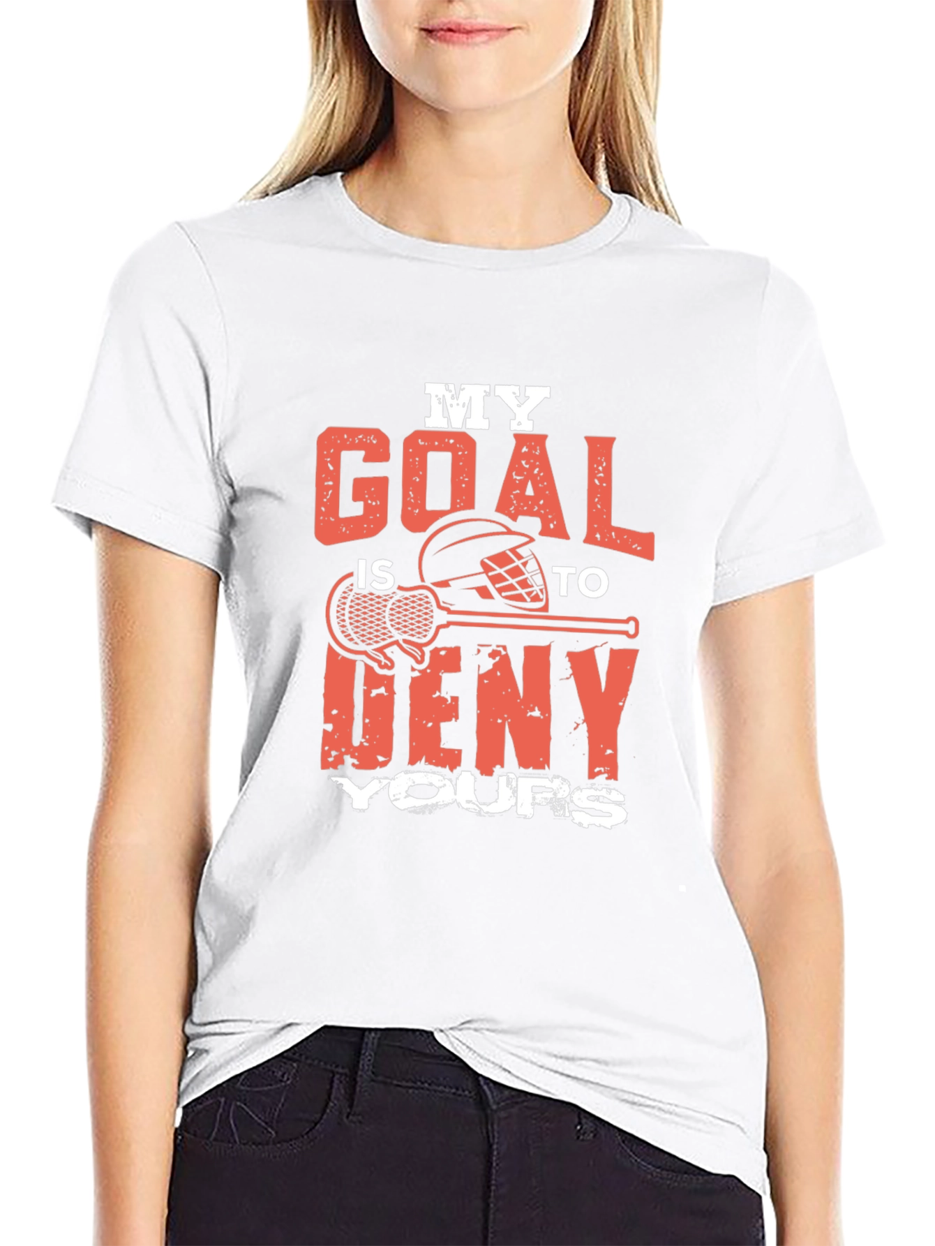 Black Lacrosse Goalie T-Shirt - Deny Your Goals! view 9