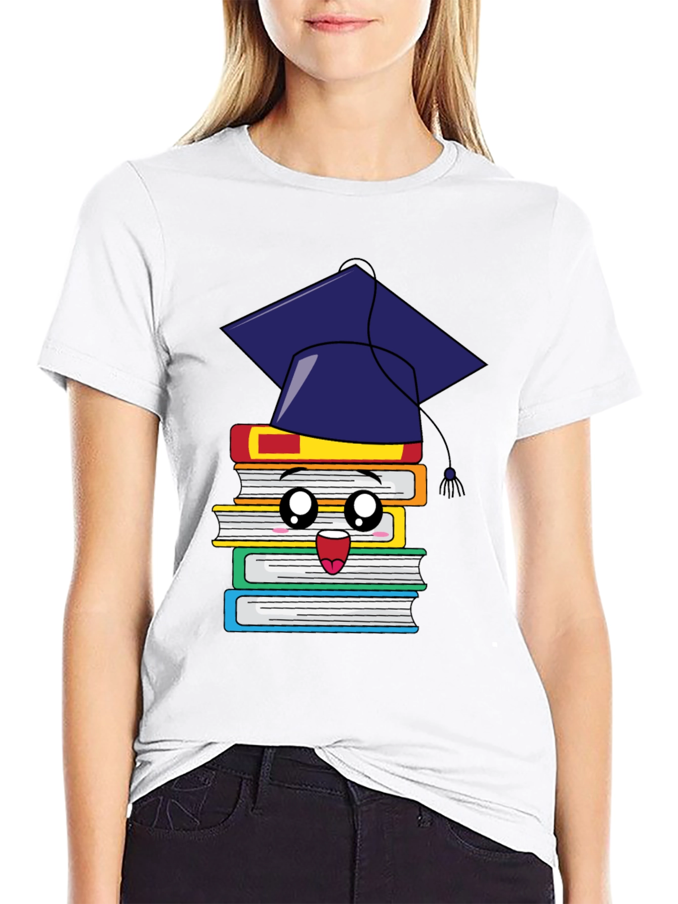 Black Graduation Books T-Shirt view 9