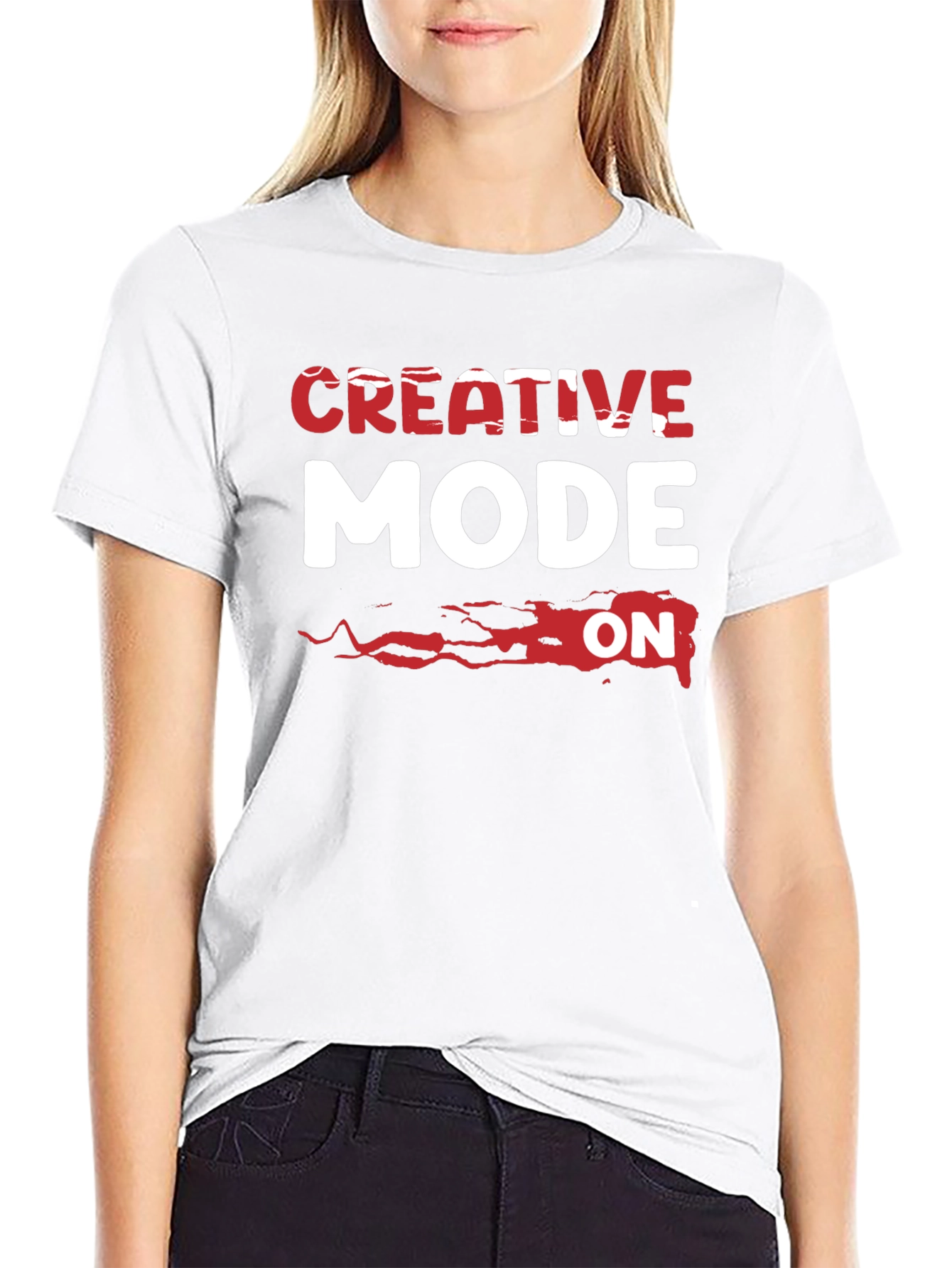 Black Creative Mode ON Black T-Shirt view 9